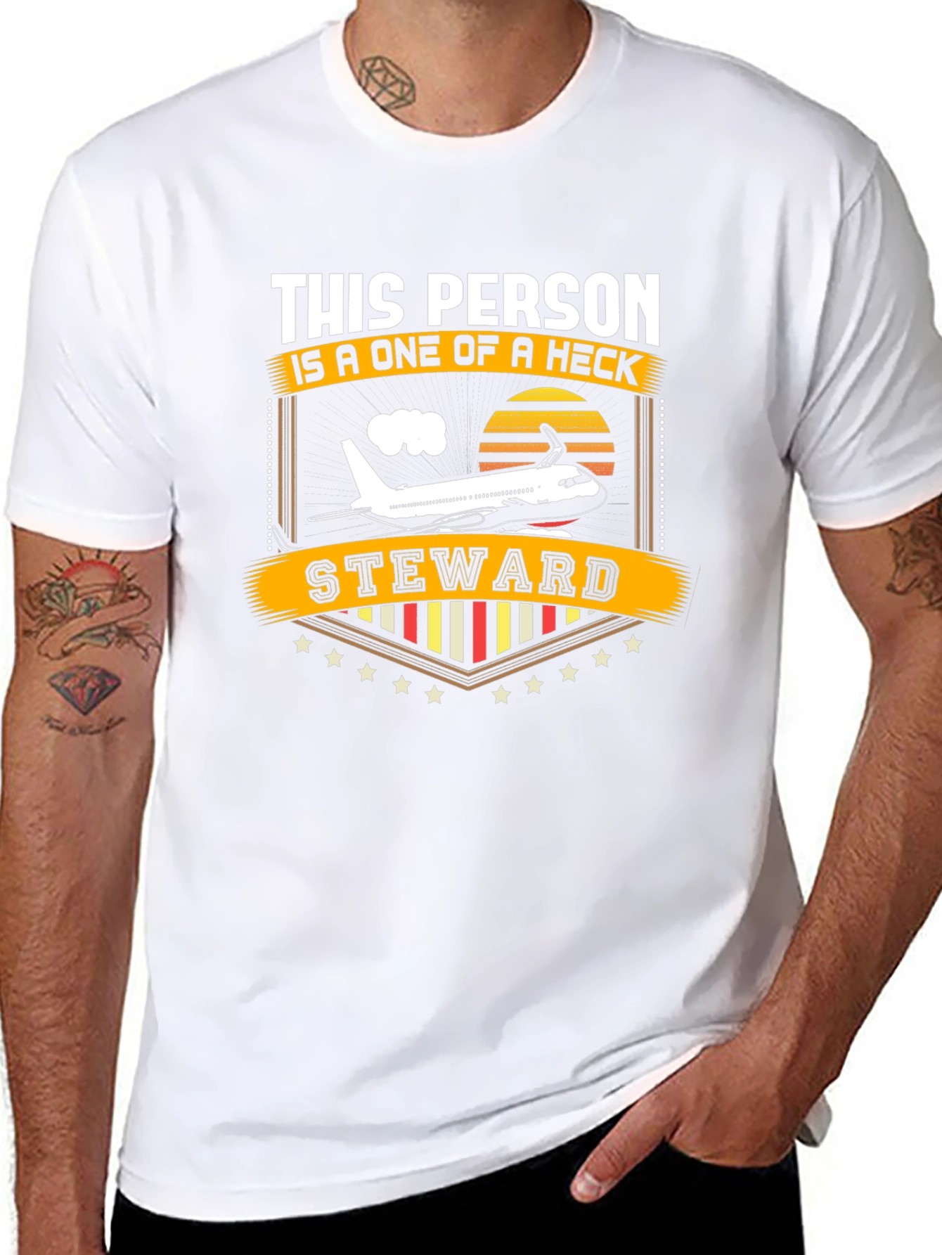 Flight Steward T-Shirt: A One of a Heck Steward!