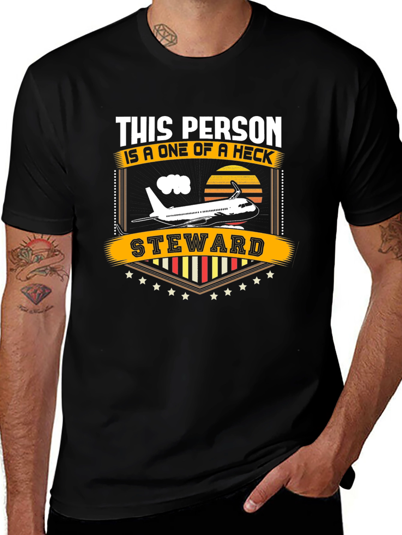 Flight Steward T-Shirt: A One of a Heck Steward!