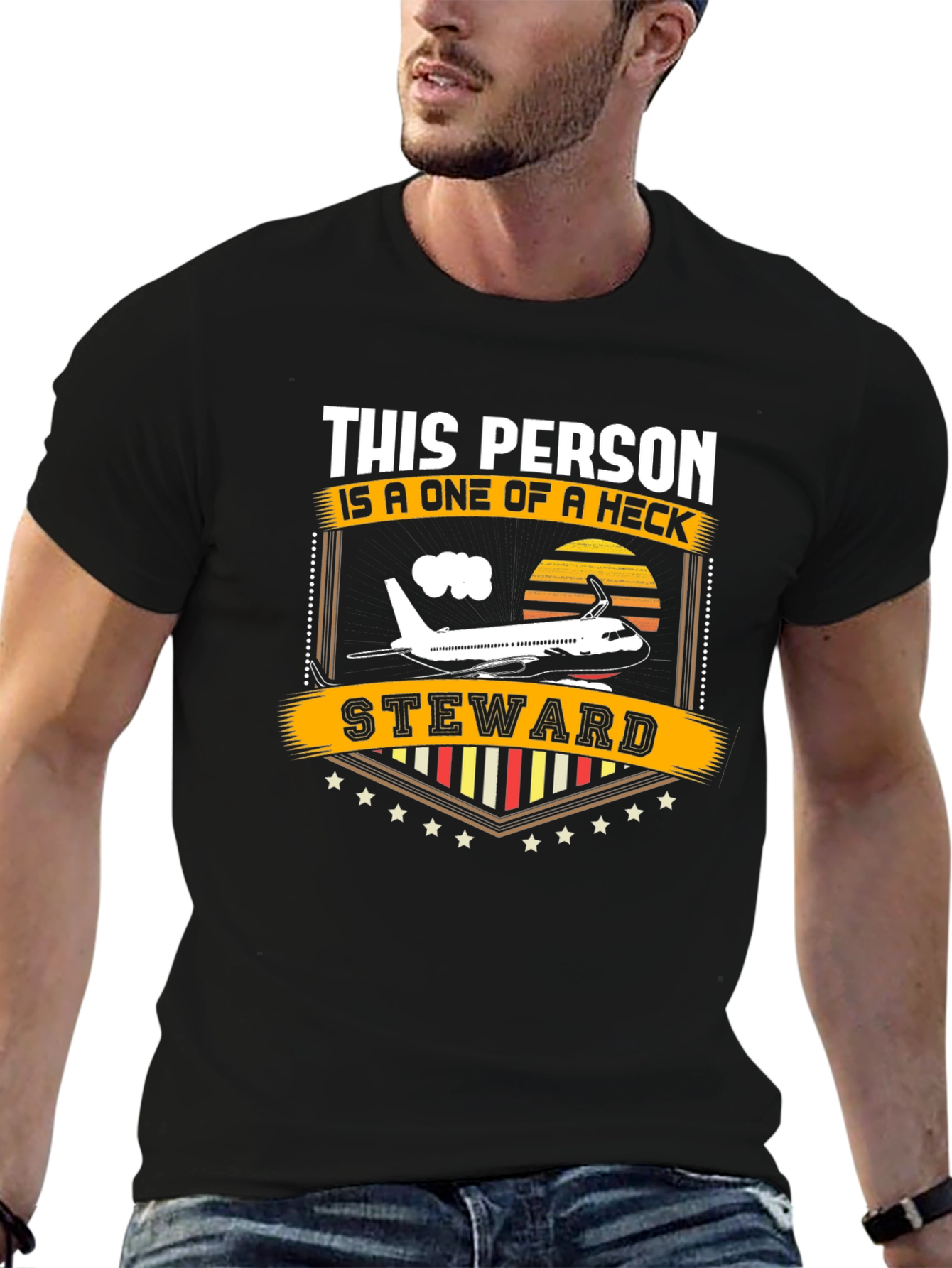 Flight Steward T-Shirt: A One of a Heck Steward!