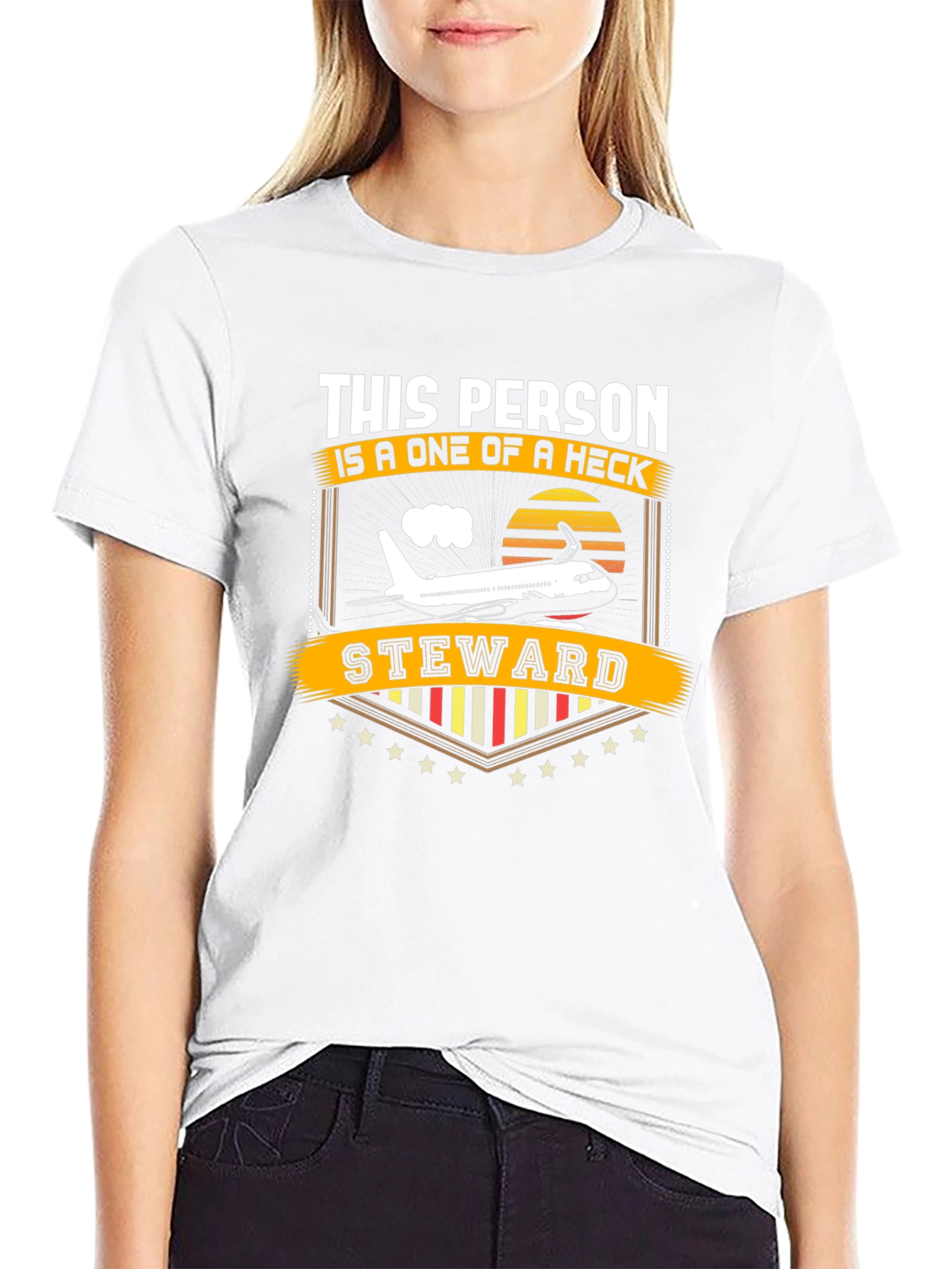 Flight Steward T-Shirt: A One of a Heck Steward!