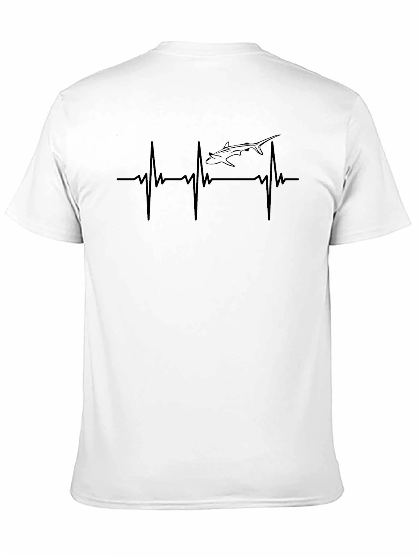 Shark Heartbeat T-Shirt - Black Graphic Tee