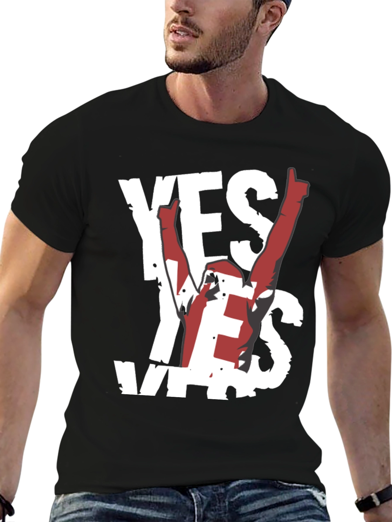 Yes! Graphic Tee - Soft Black Cotton Shirt