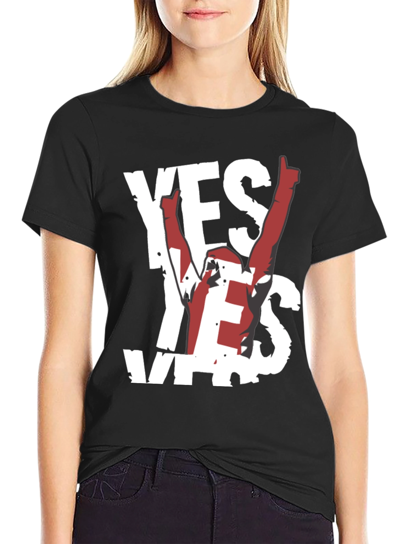 Yes! Graphic Tee - Soft Black Cotton Shirt