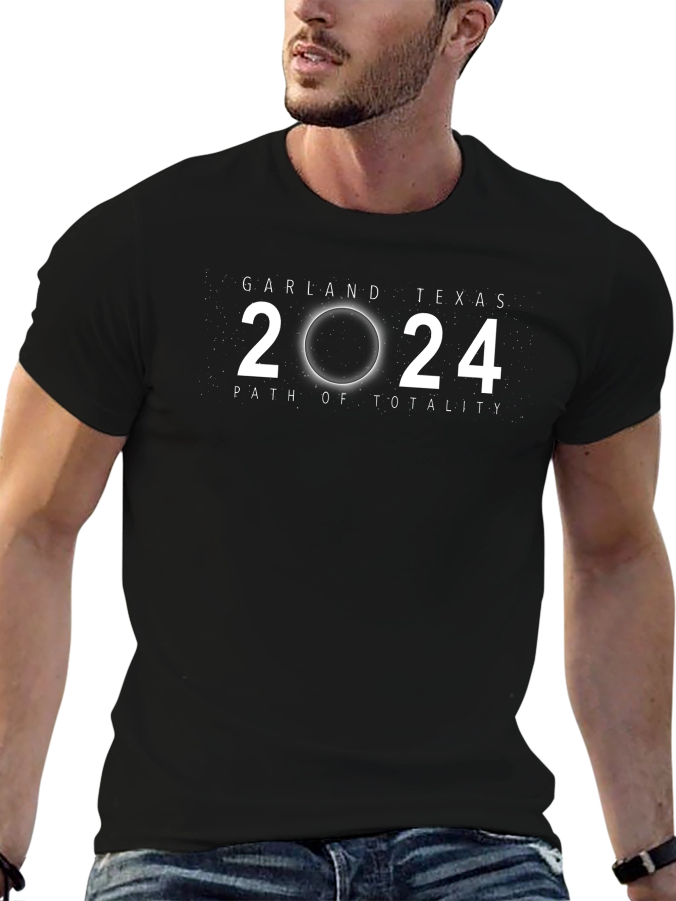 Garland Texas 2024 Path of Totality Black T-Shirt