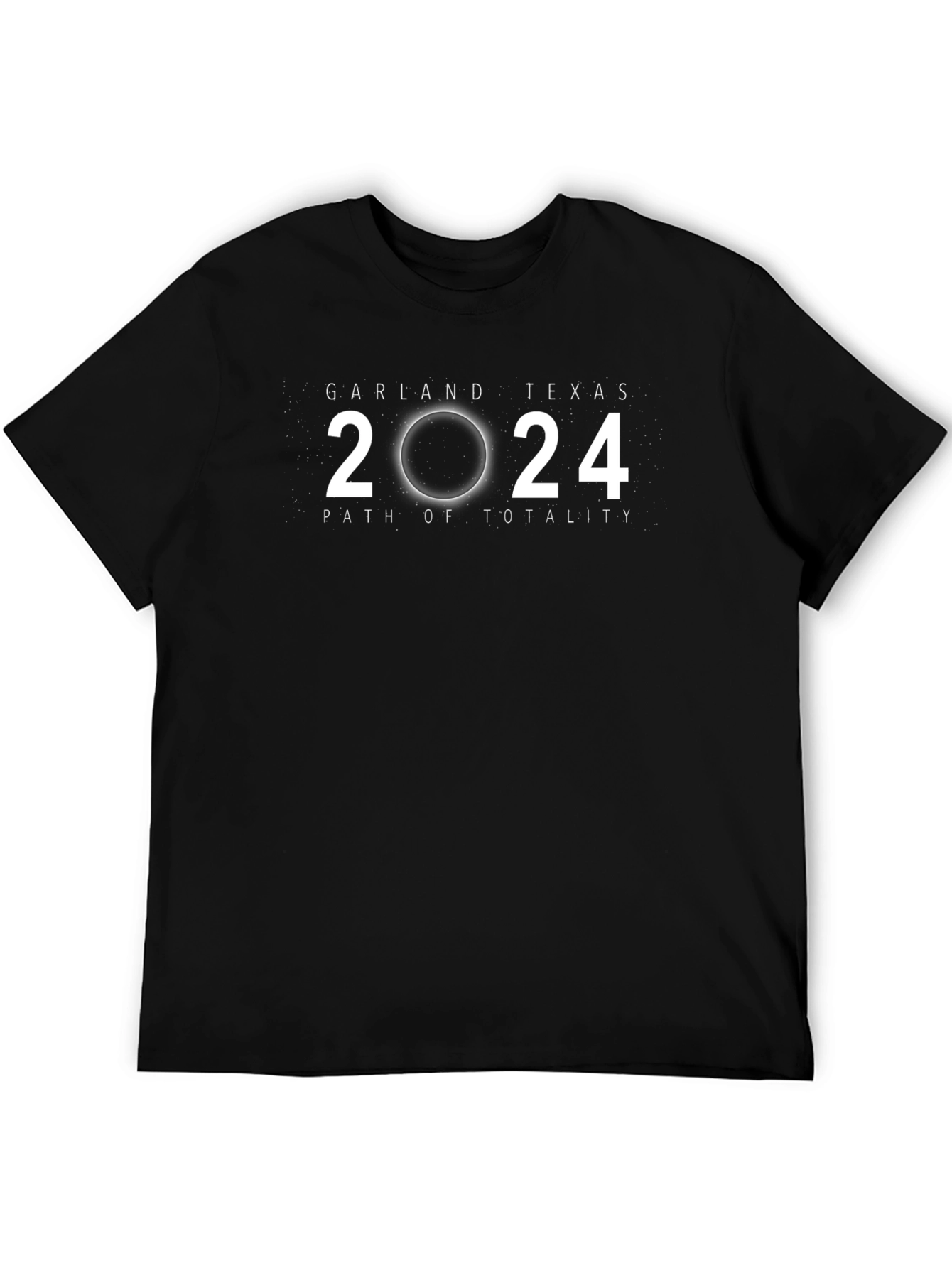 Garland Texas 2024 Path of Totality Black T-Shirt