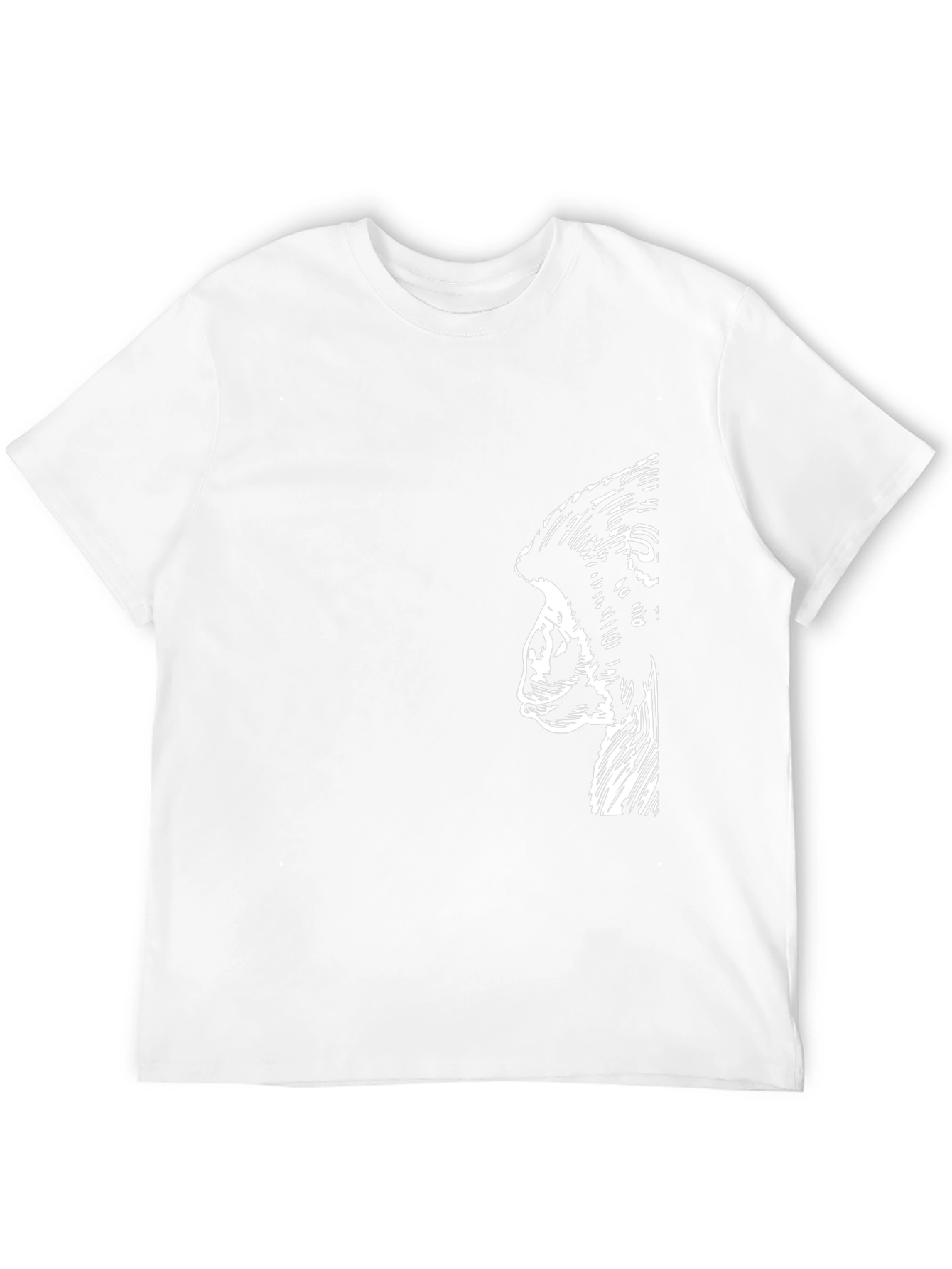 Mens Gorilla Profile Graphic Black T-Shirt