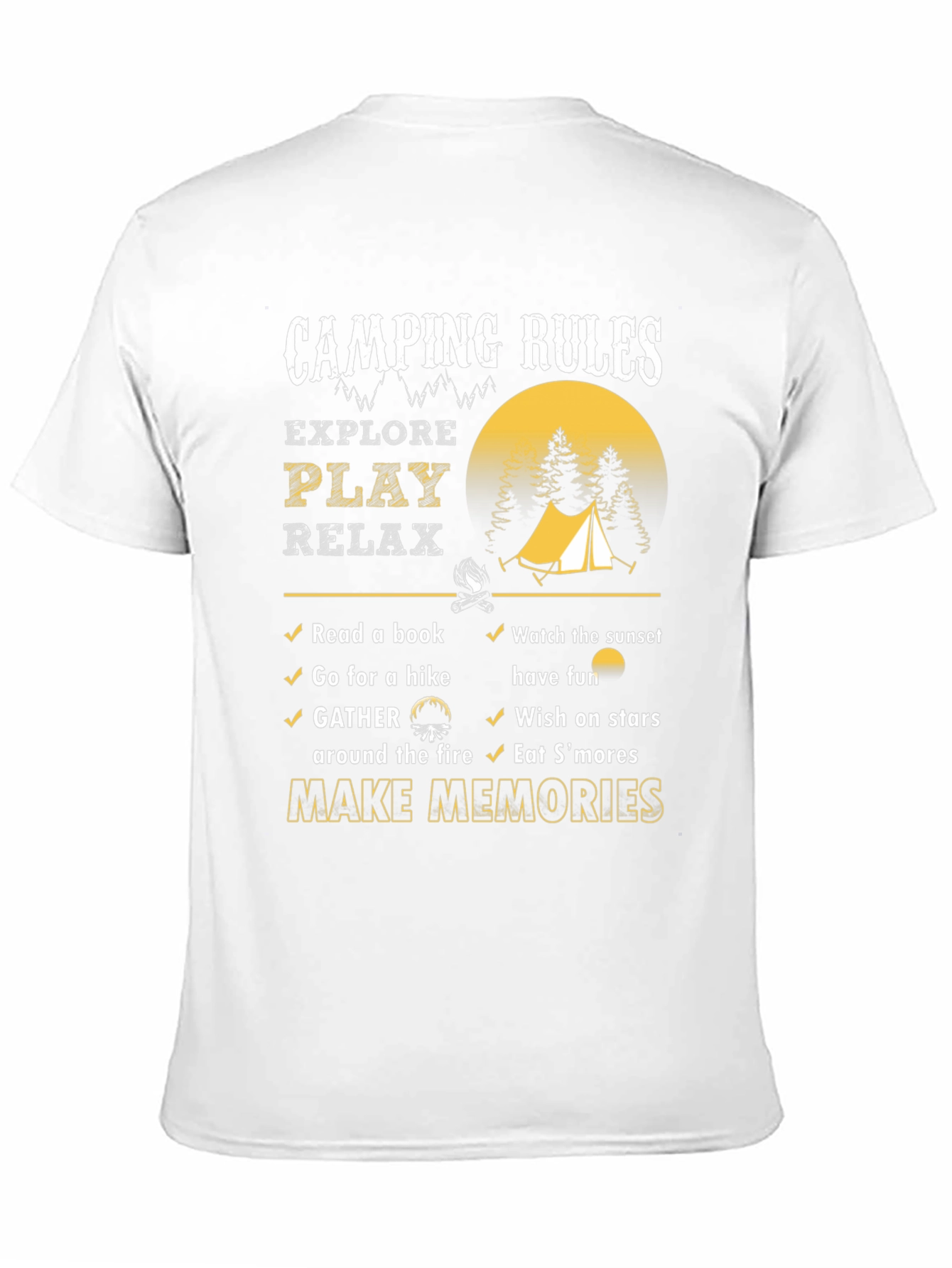 Camping Rules T-Shirt: Explore Play Relax