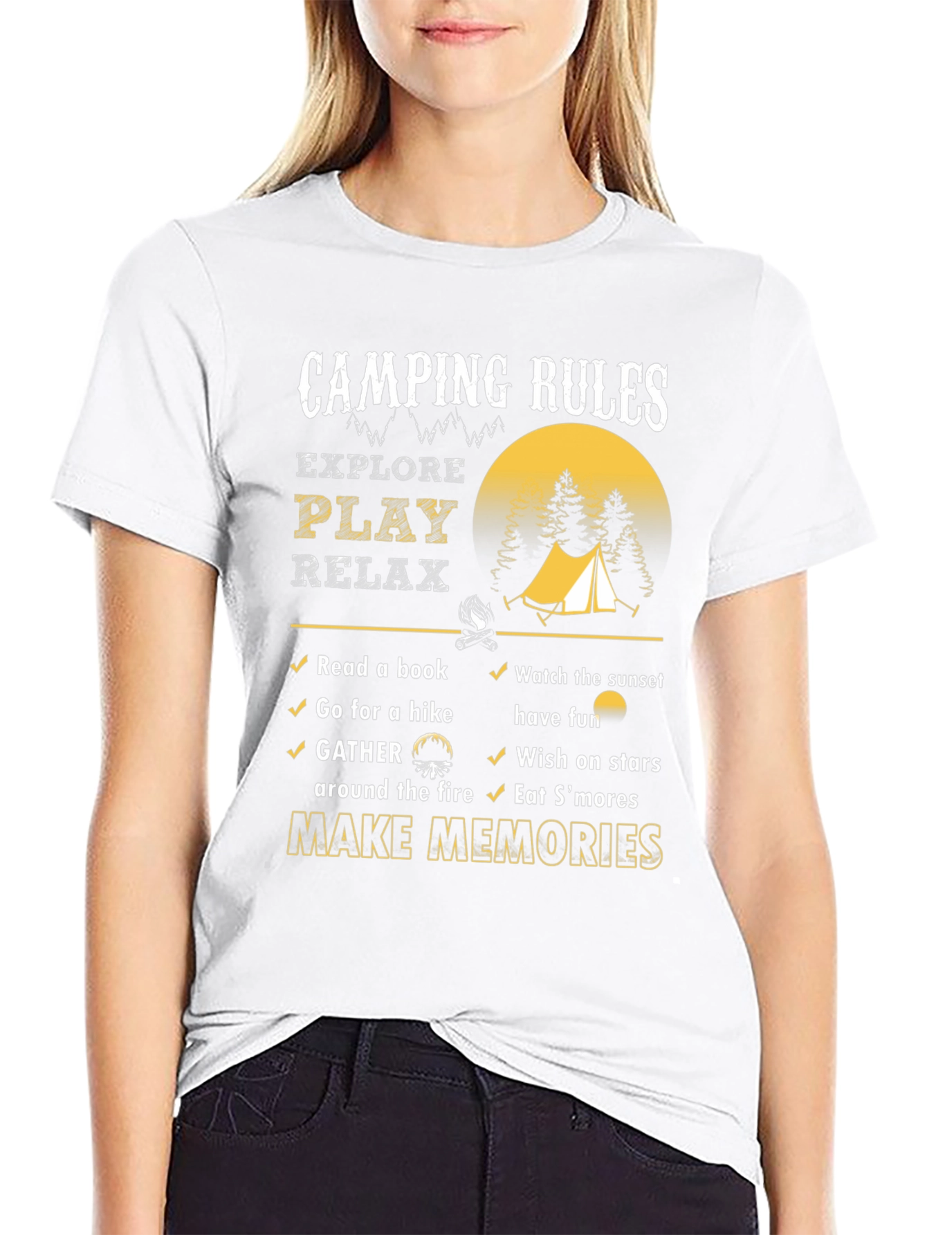 Camping Rules T-Shirt: Explore Play Relax