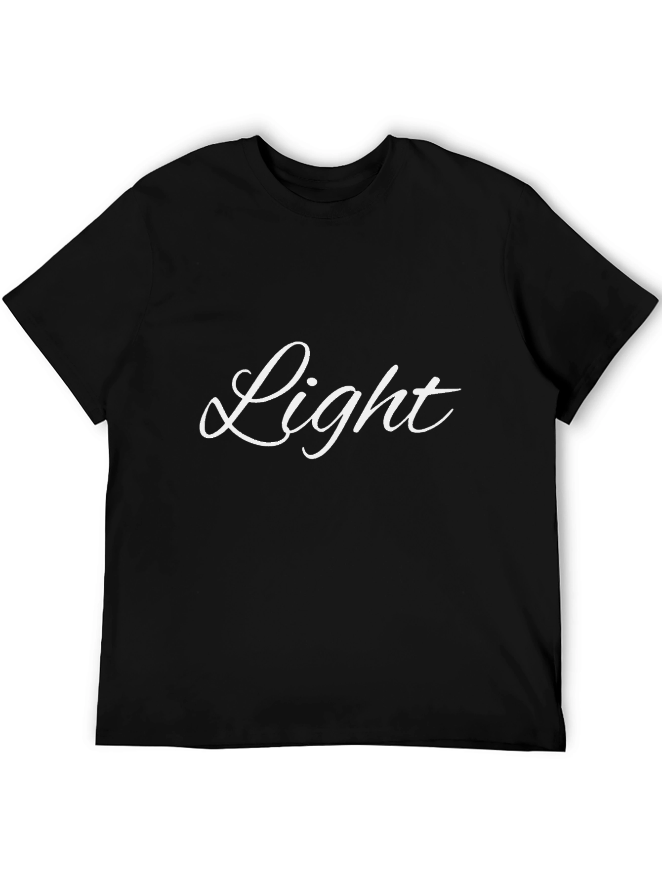 Light Script T-Shirt - Stylish Black Tee