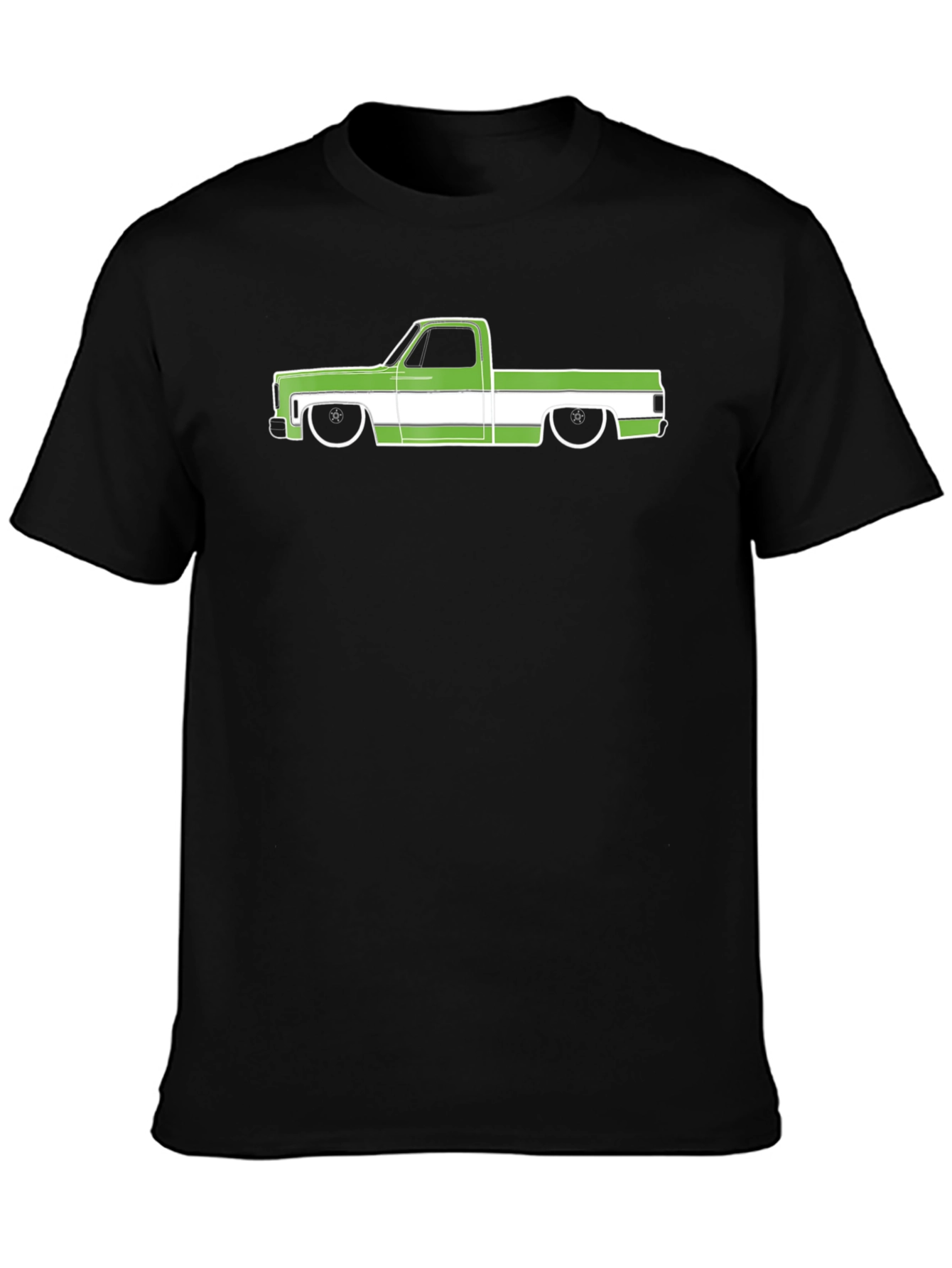 Truck T-Shirt Black Cotton Graphic Tee