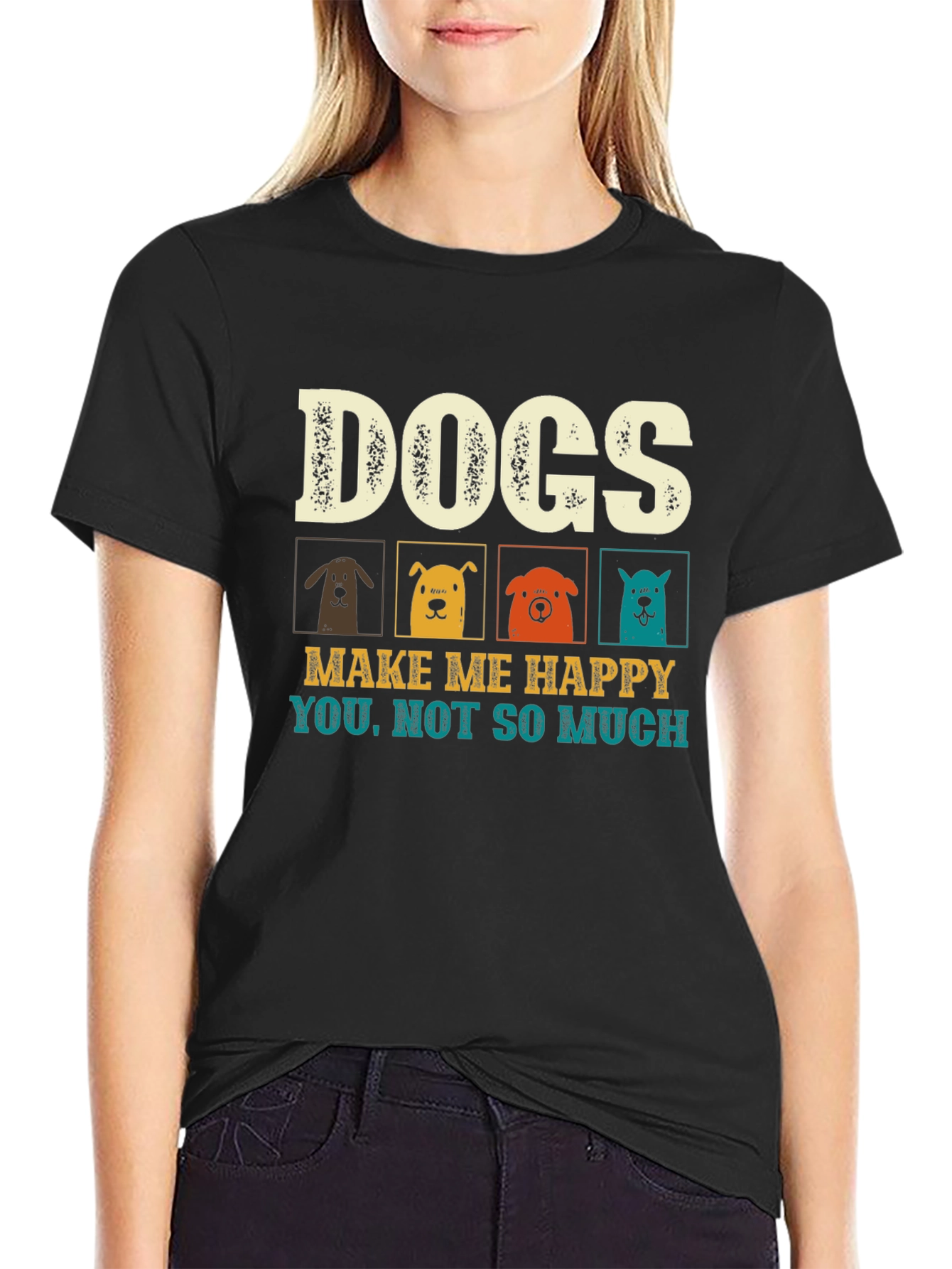 Dogs Make Me Happy Graphic Tee