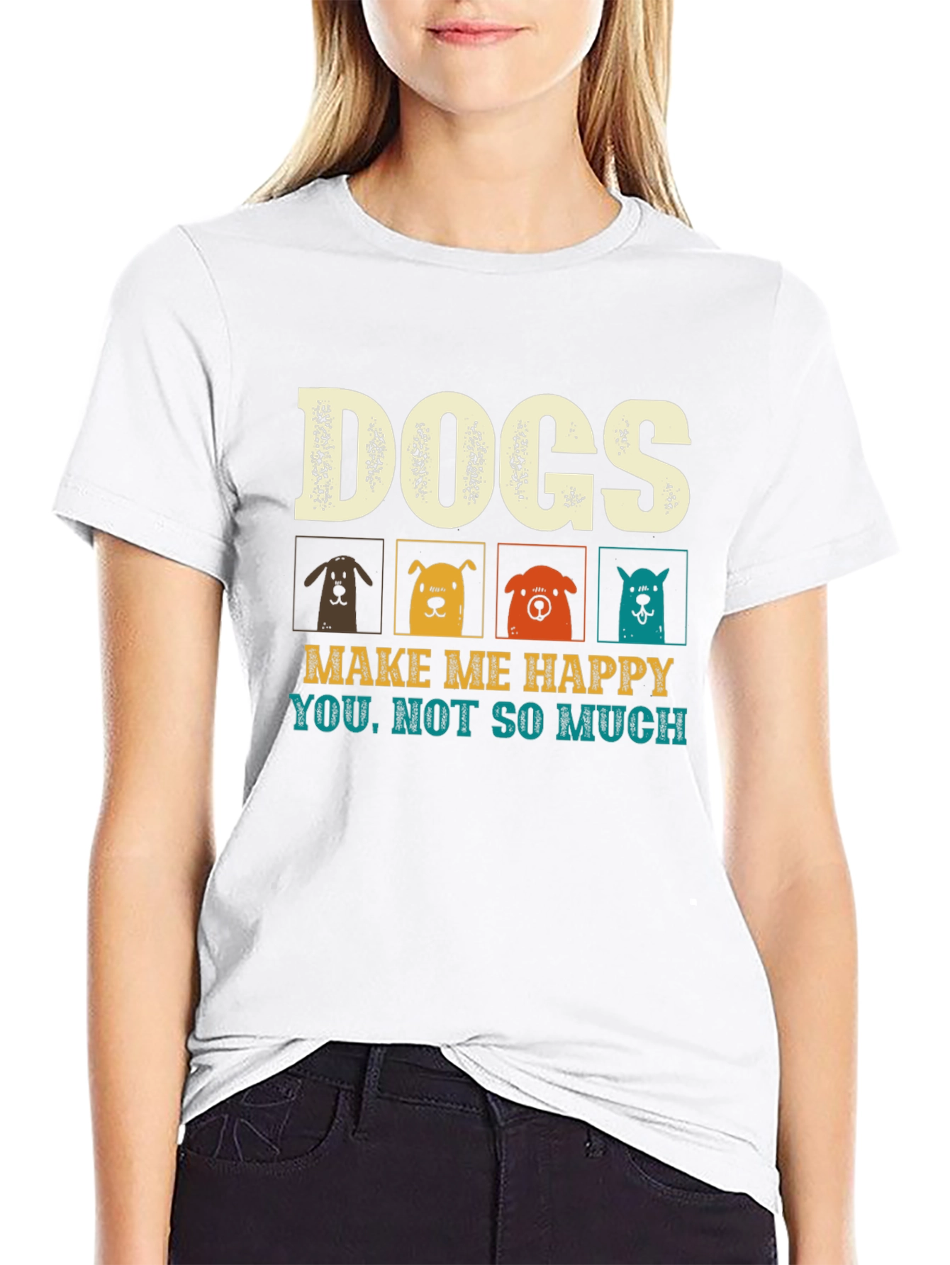 Dogs Make Me Happy Graphic Tee