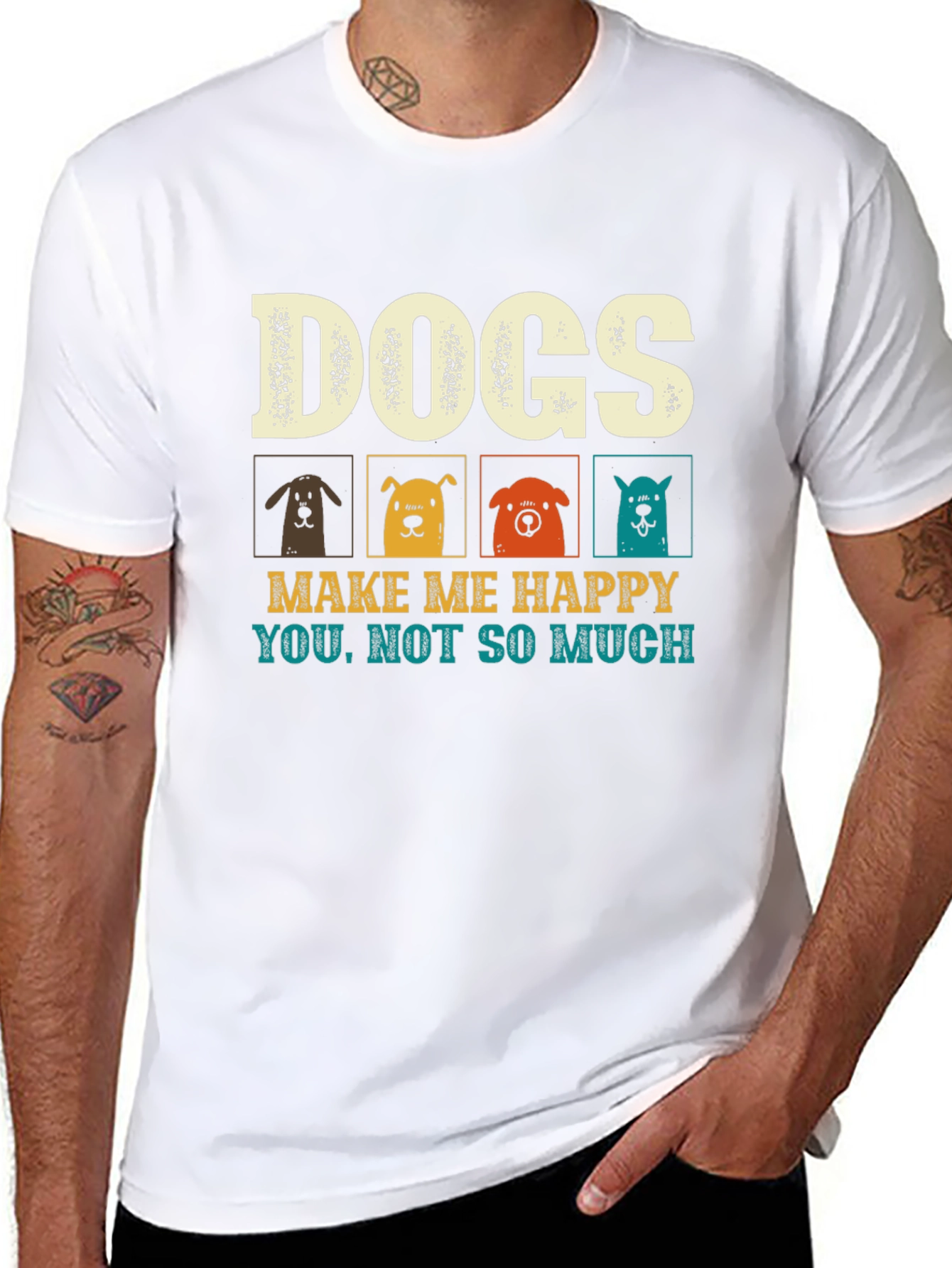 Dogs Make Me Happy Graphic Tee