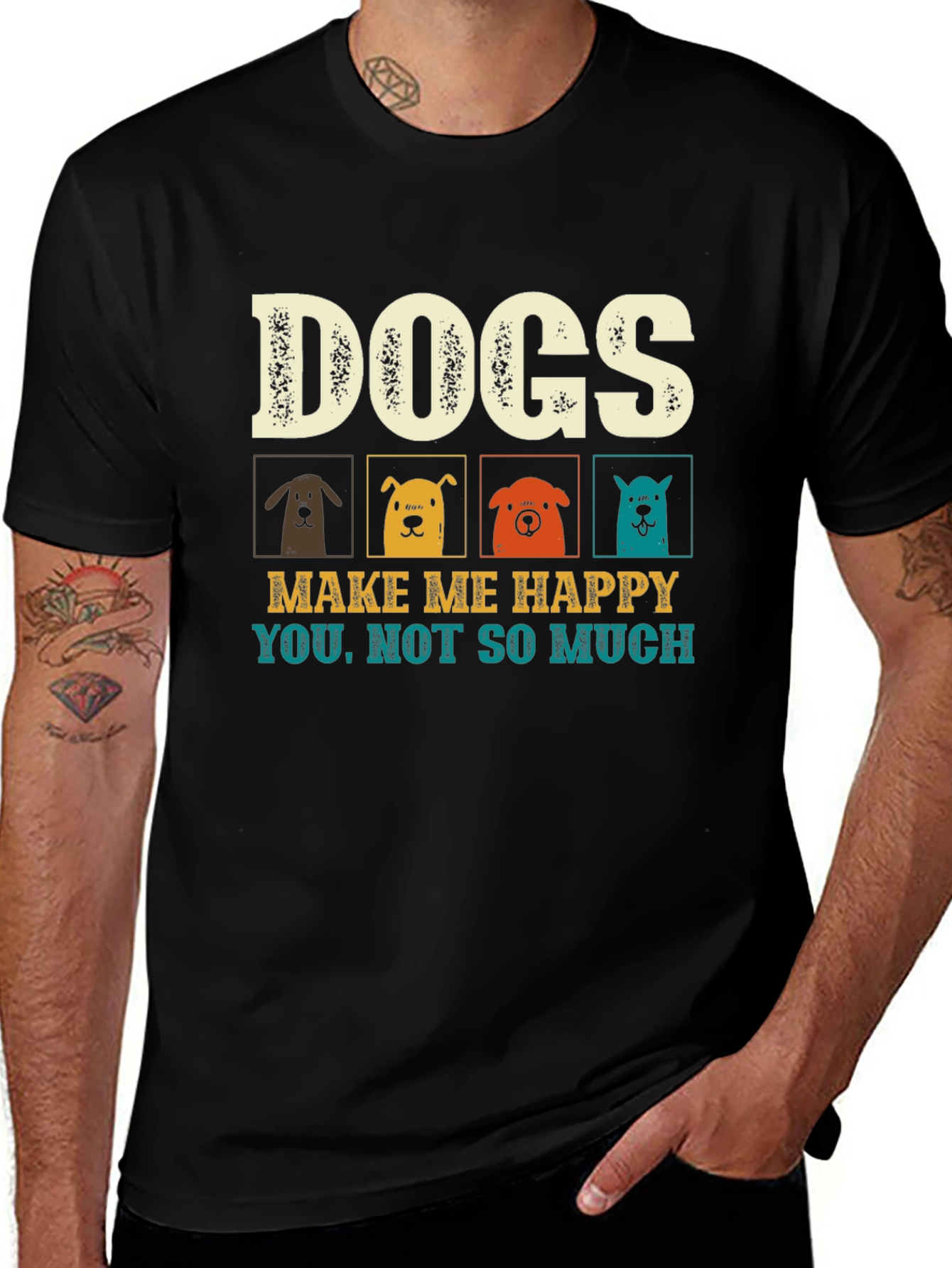 Dogs Make Me Happy Graphic Tee