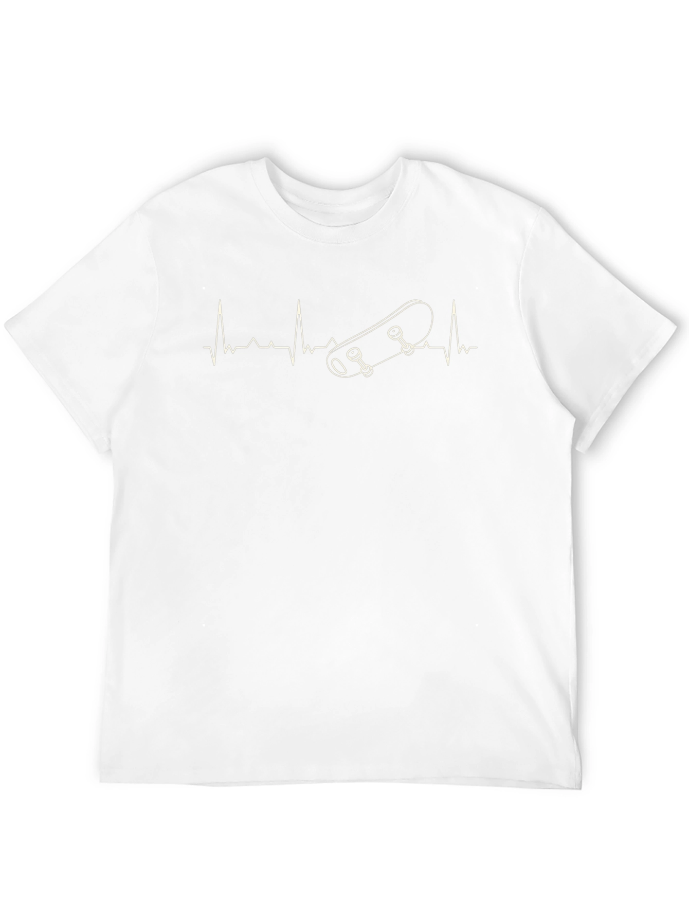 Skateboard Heartbeat Graphic Tee - Black