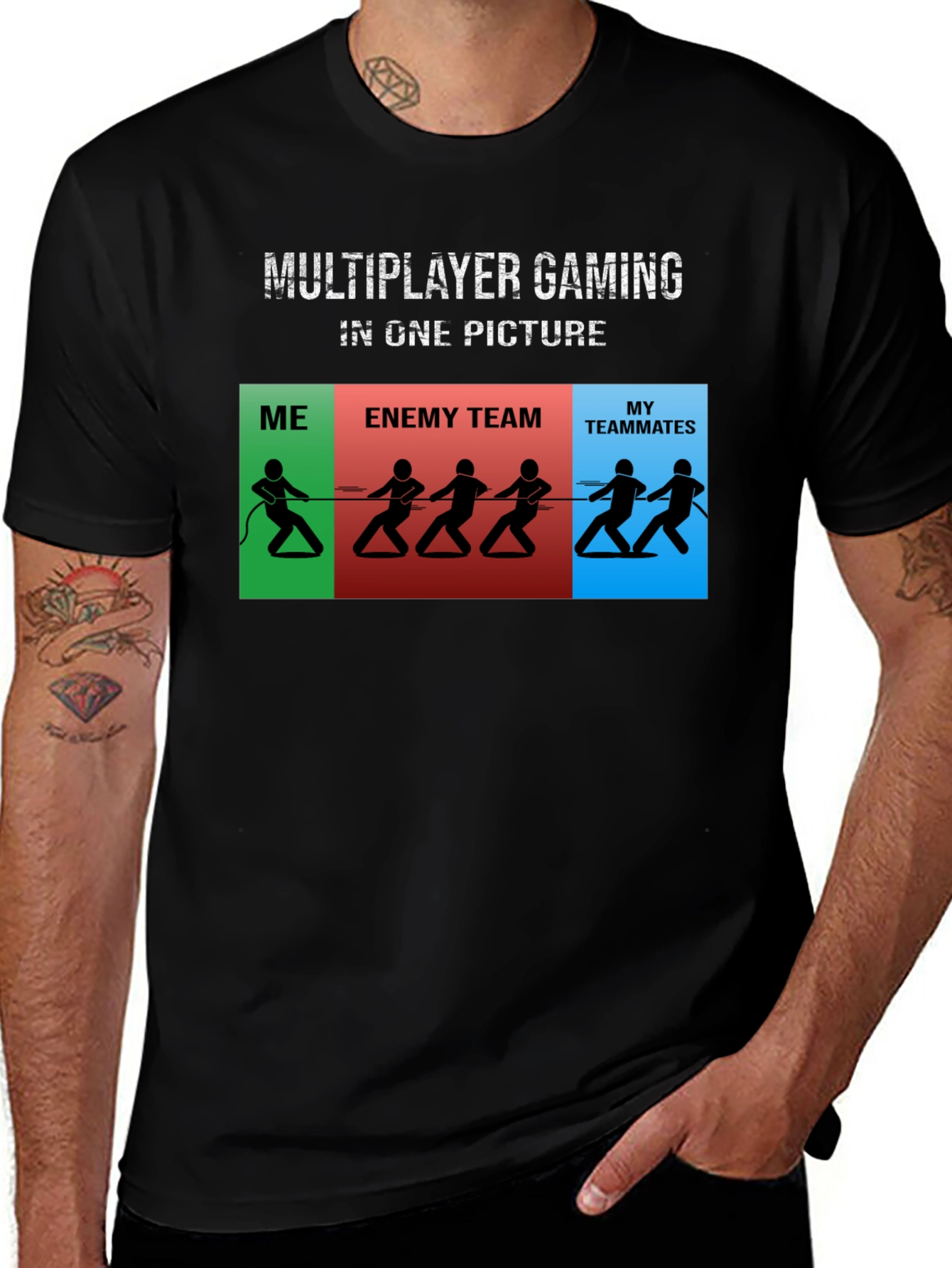 Multiplayer Gaming in One Picture T-Shirt