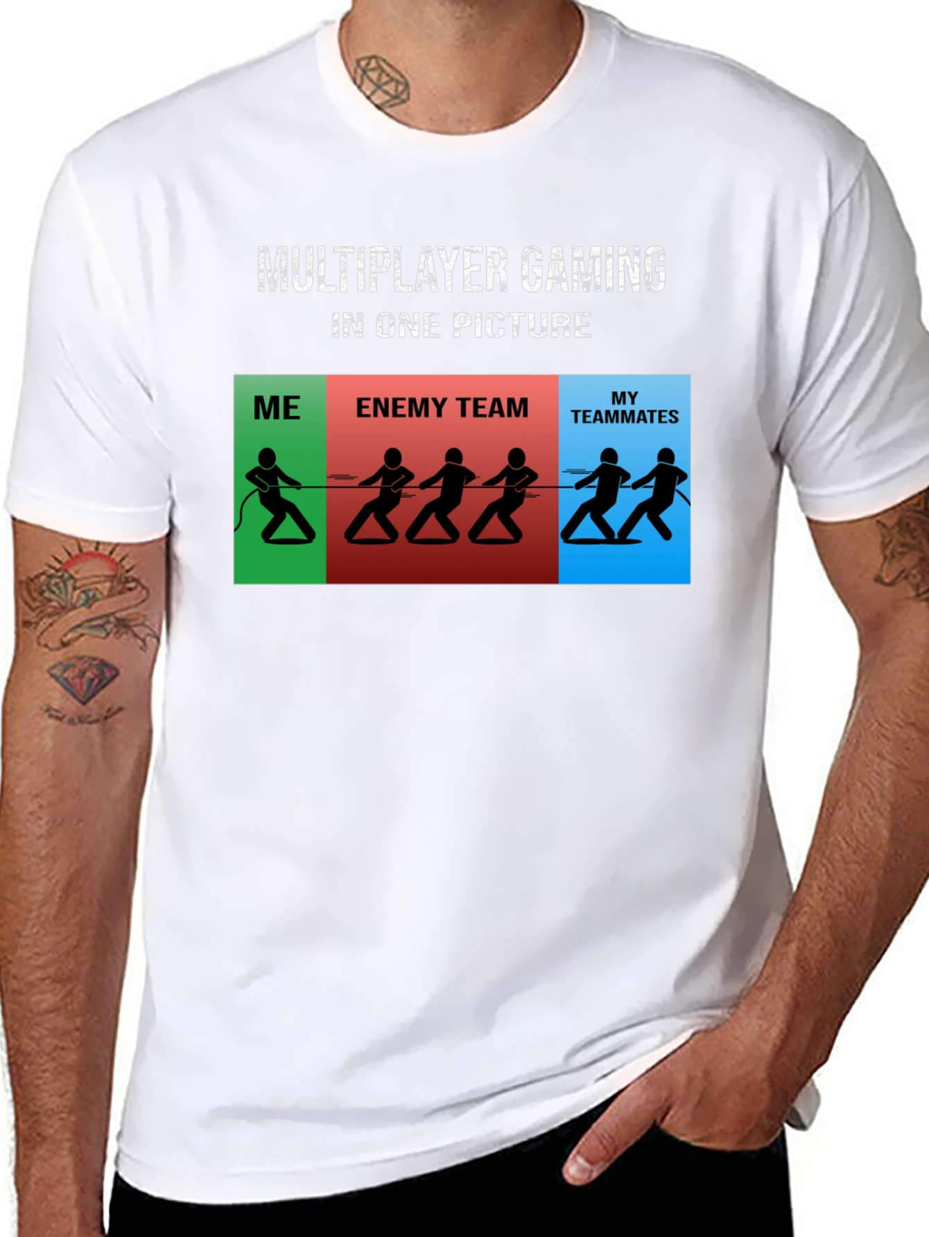 Multiplayer Gaming in One Picture T-Shirt