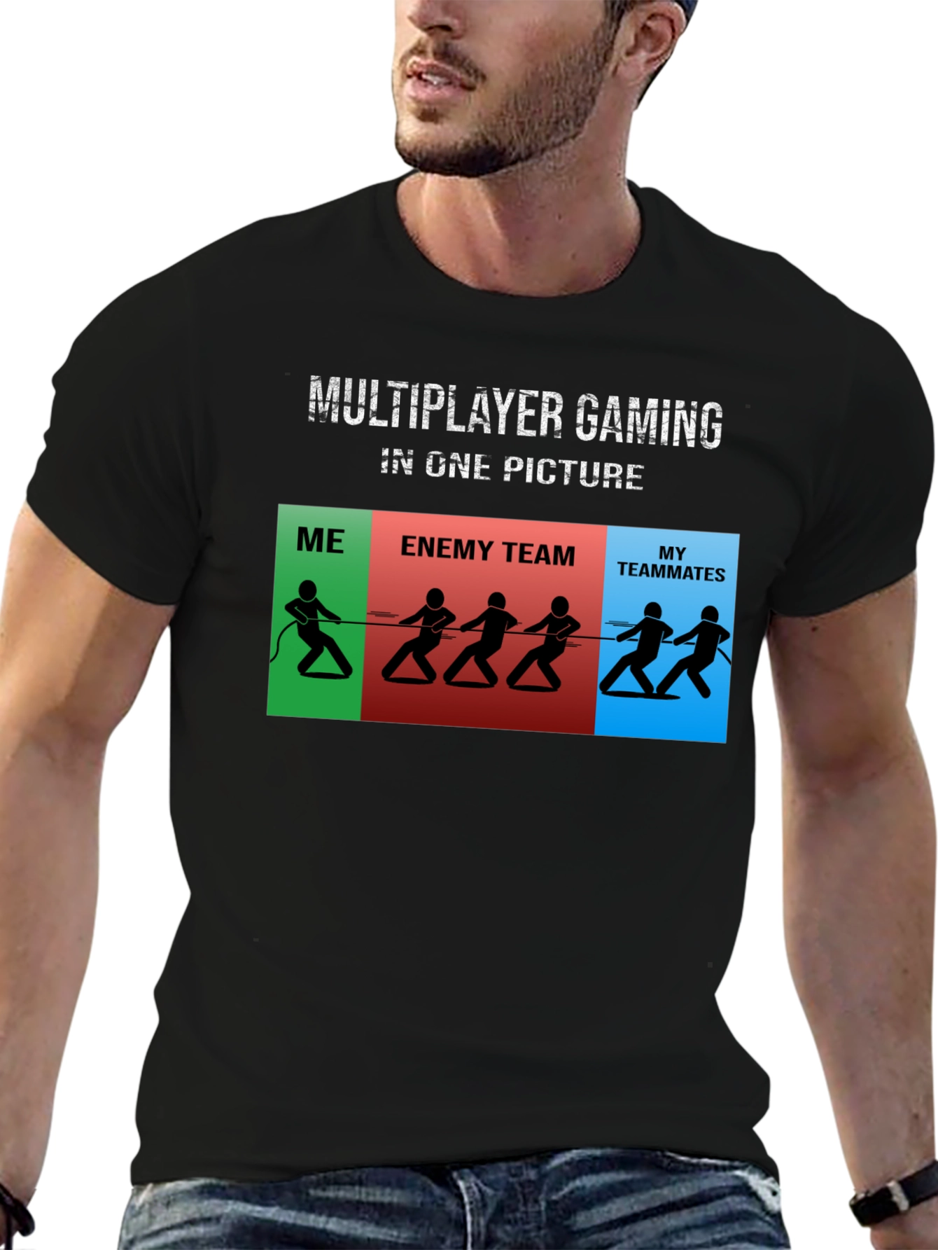 Multiplayer Gaming in One Picture T-Shirt