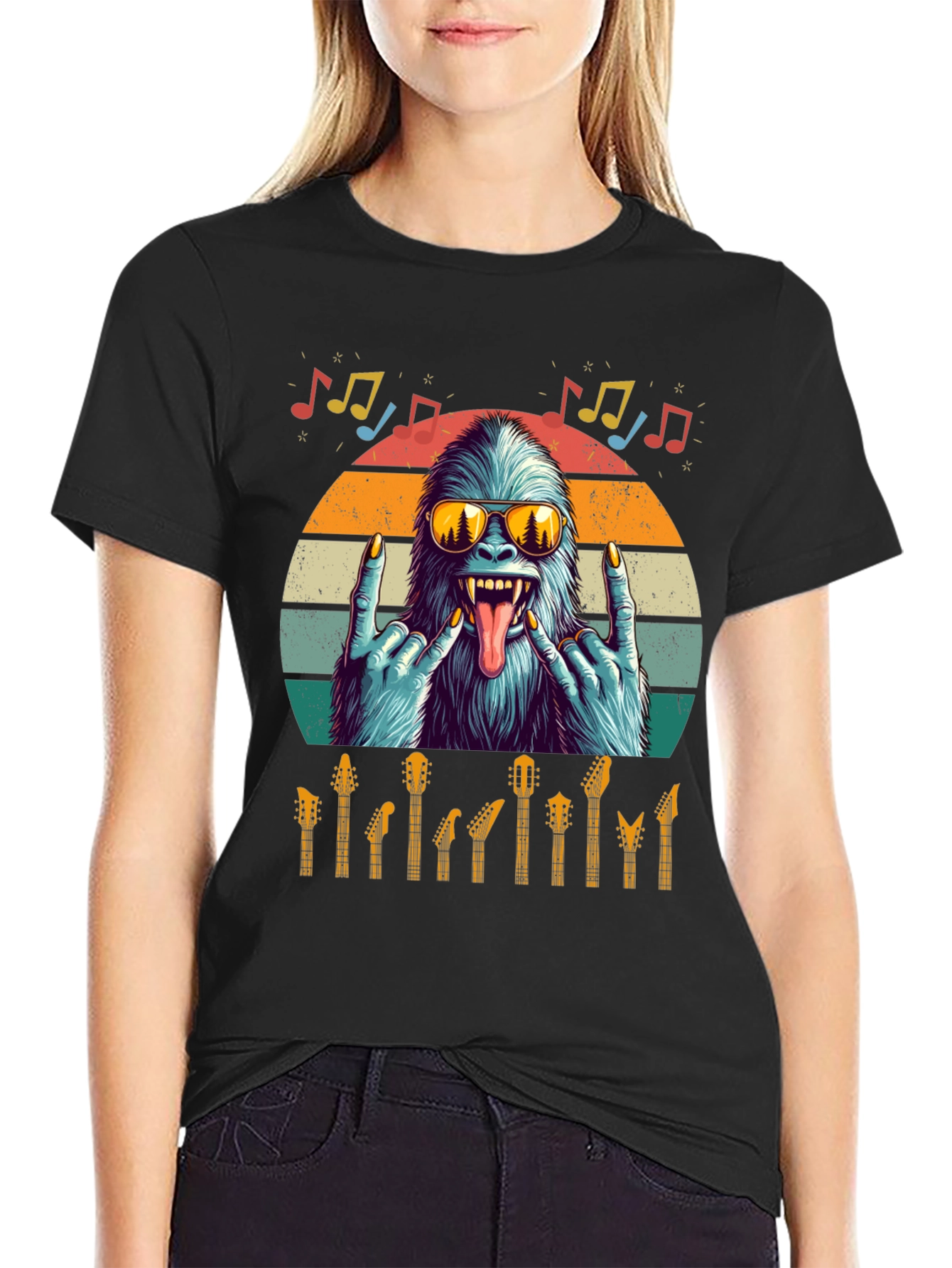 Rockin Yeti Guitar Lover T-Shirt