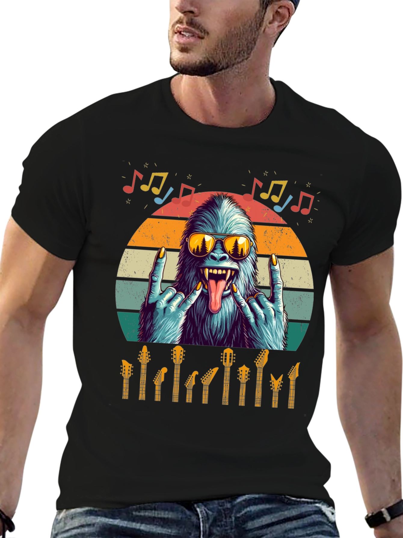 Rockin Yeti Guitar Lover T-Shirt
