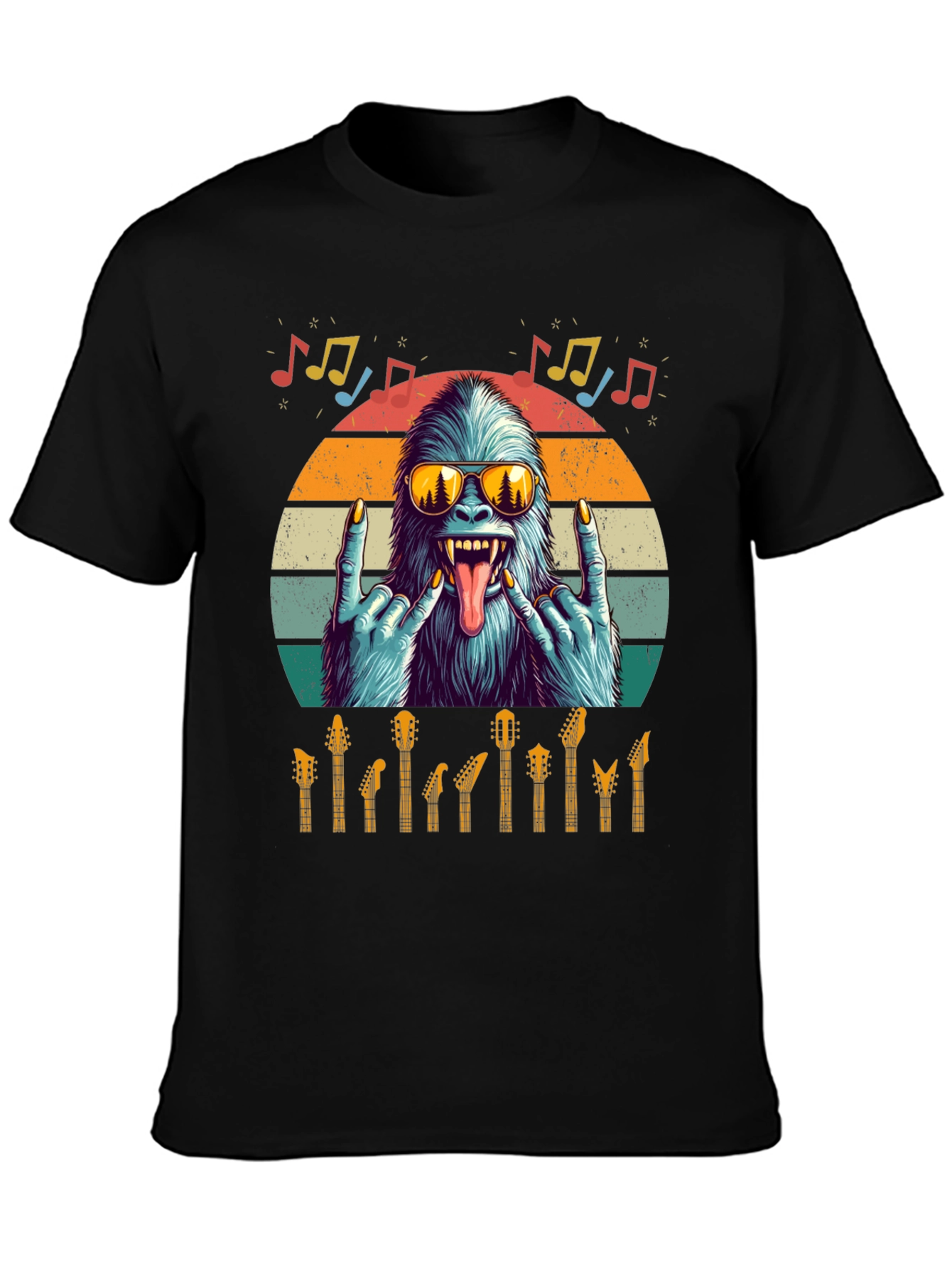 Rockin Yeti Guitar Lover T-Shirt
