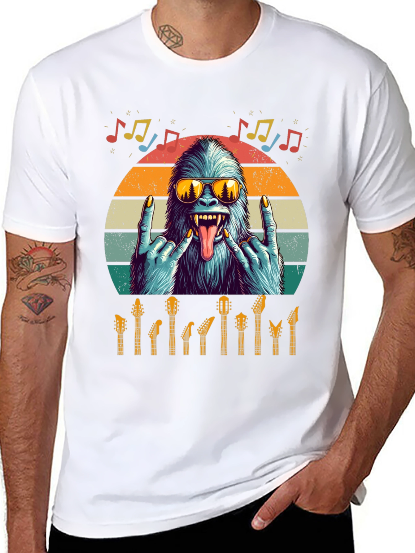 Rockin Yeti Guitar Lover T-Shirt
