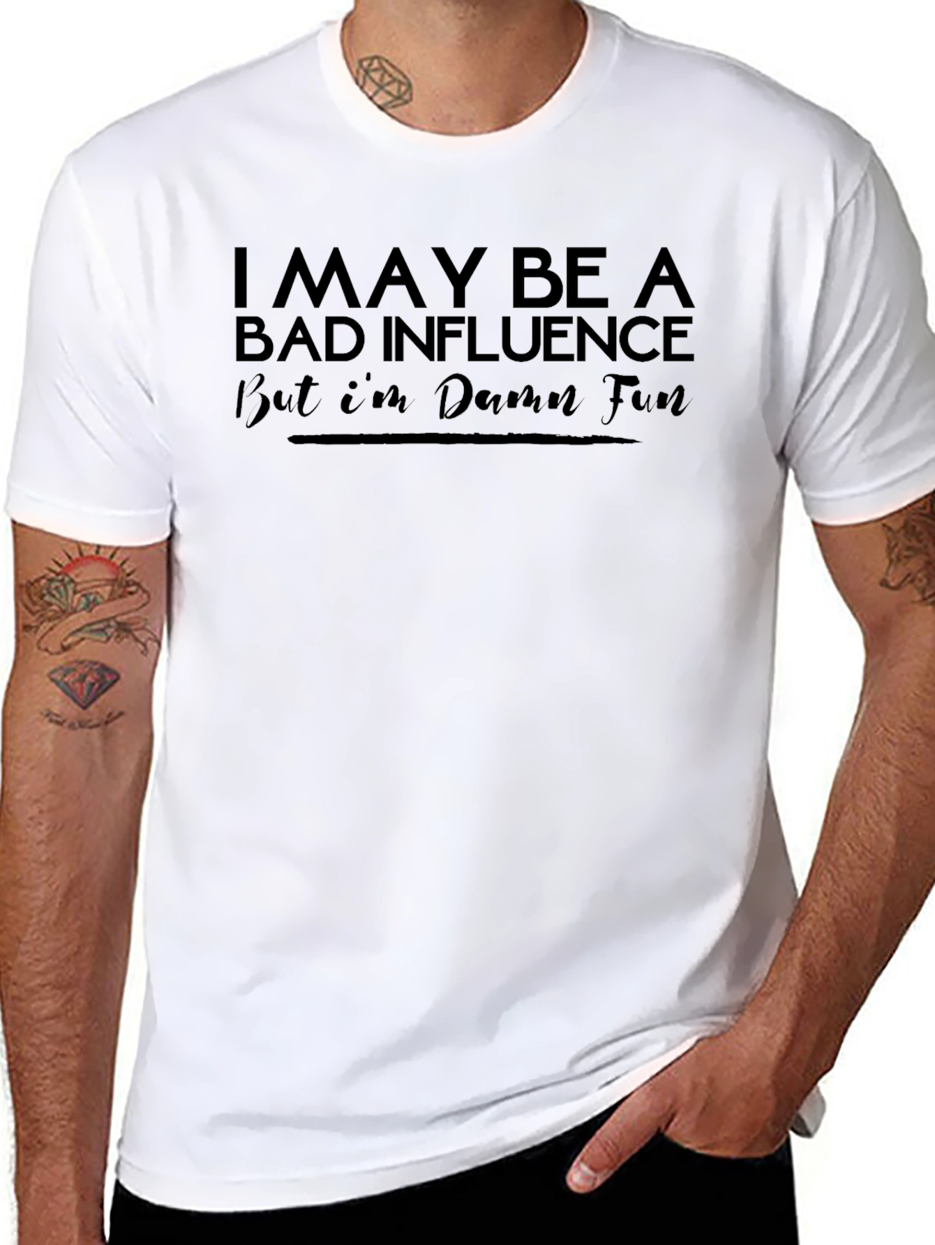 Bad Influence Funny Graphic T-Shirt