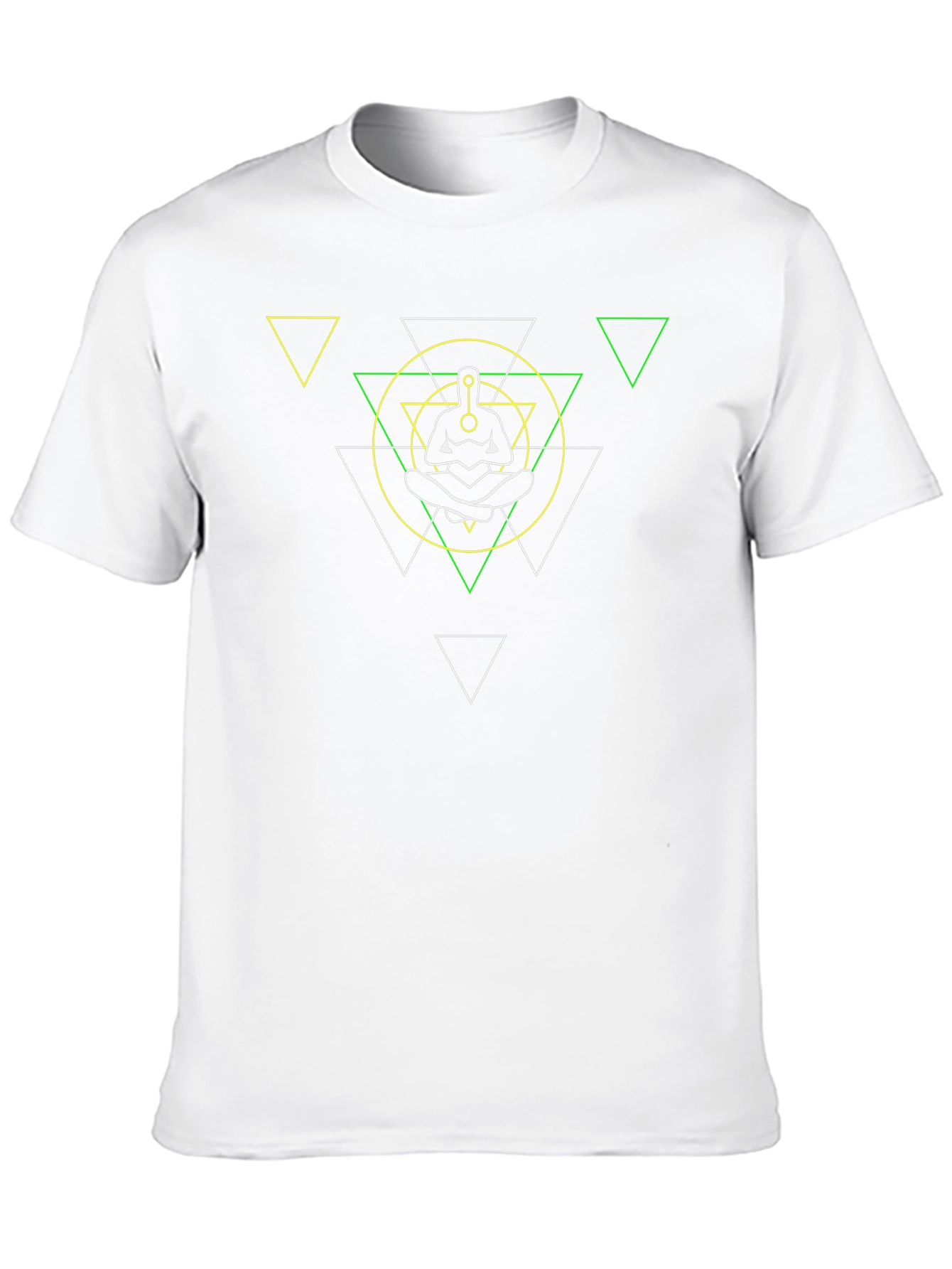 Geometric Graphic T-Shirt - Meditating Figure