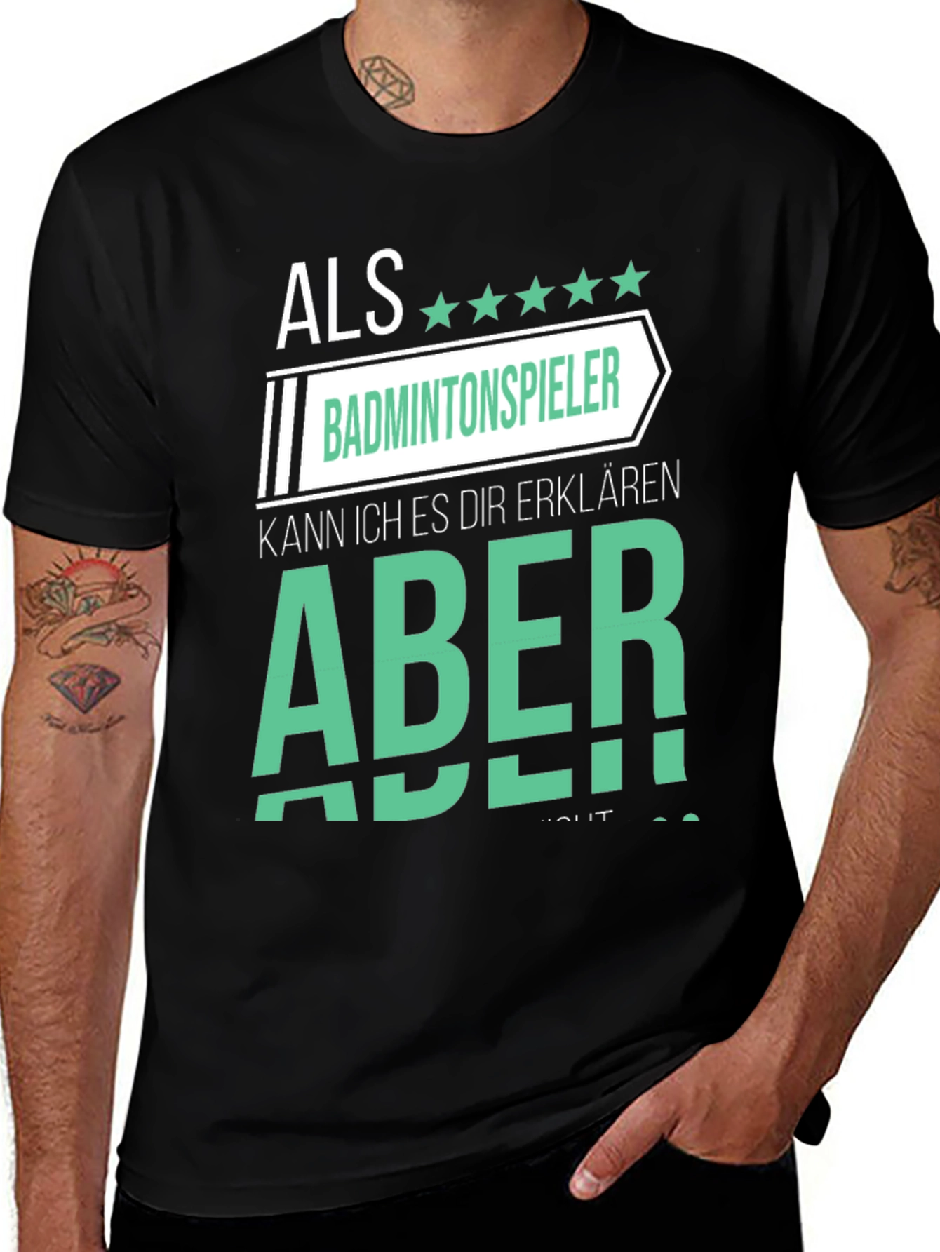 Funny Badminton Player T-Shirt