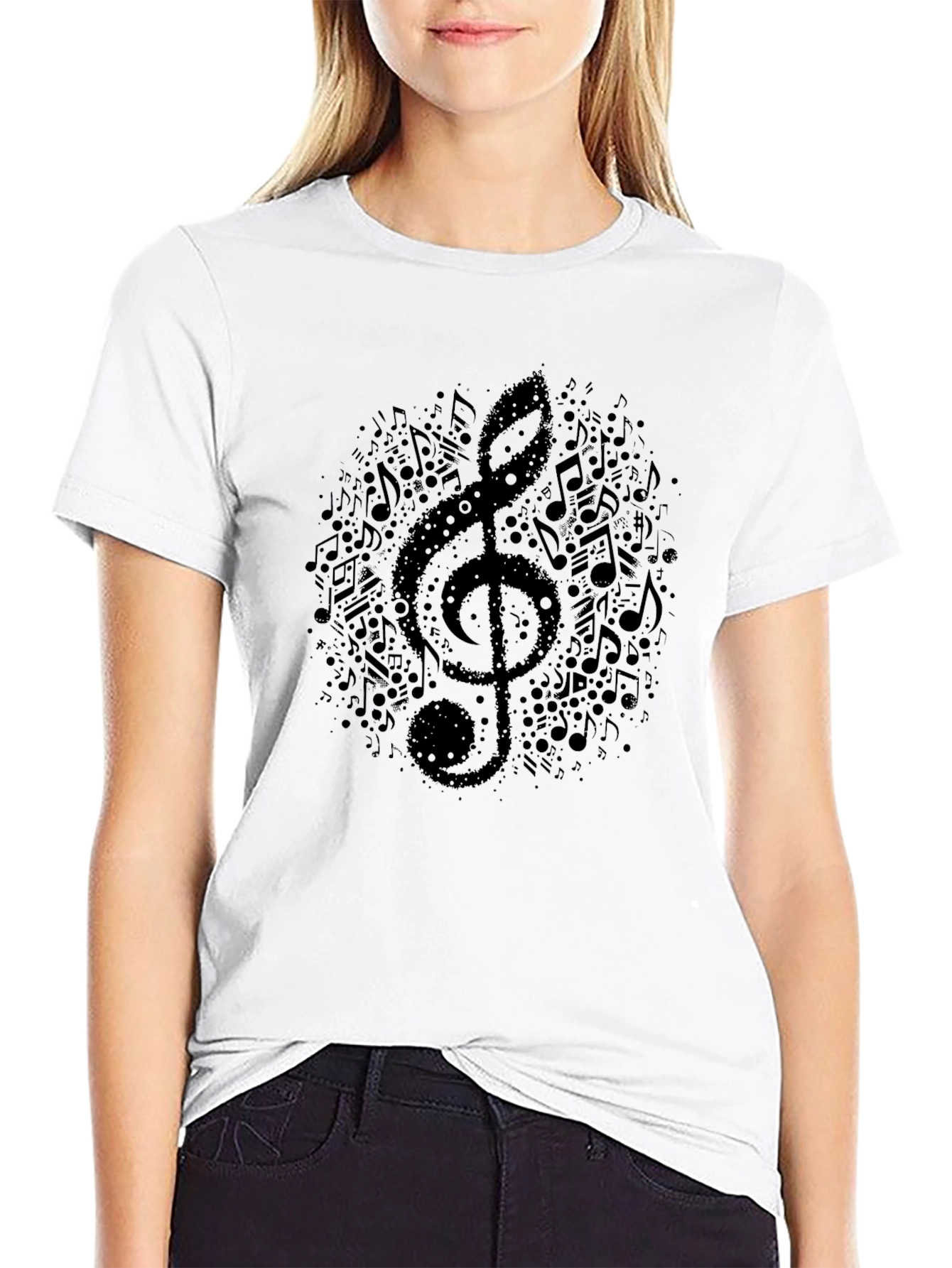Musical Note Clef Graphic Tee
