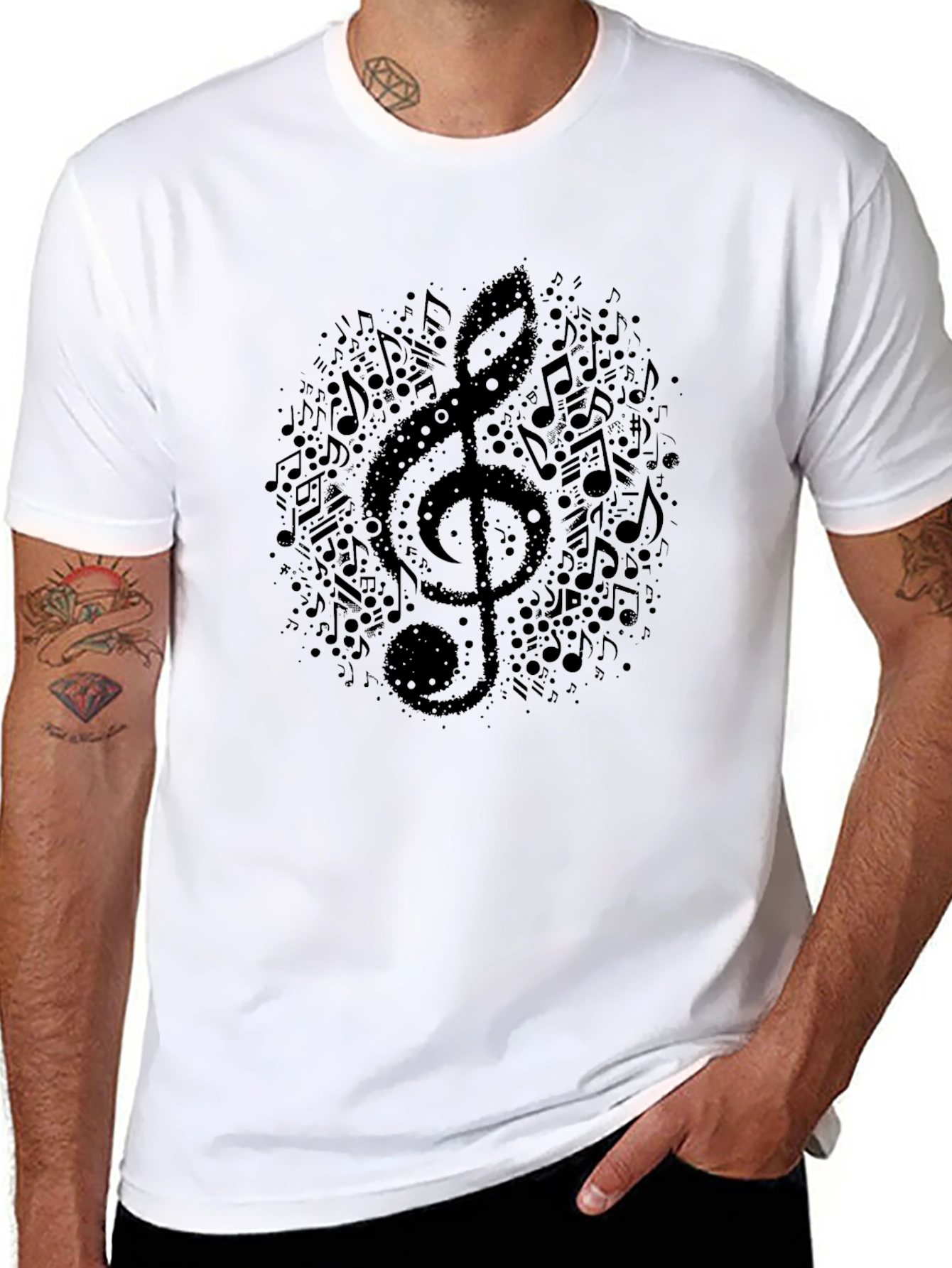 Musical Note Clef Graphic Tee