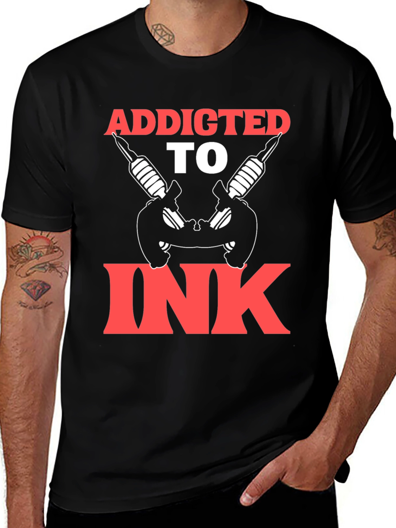 Addicted To Ink T-Shirt Tattoo Art Graphic Tee