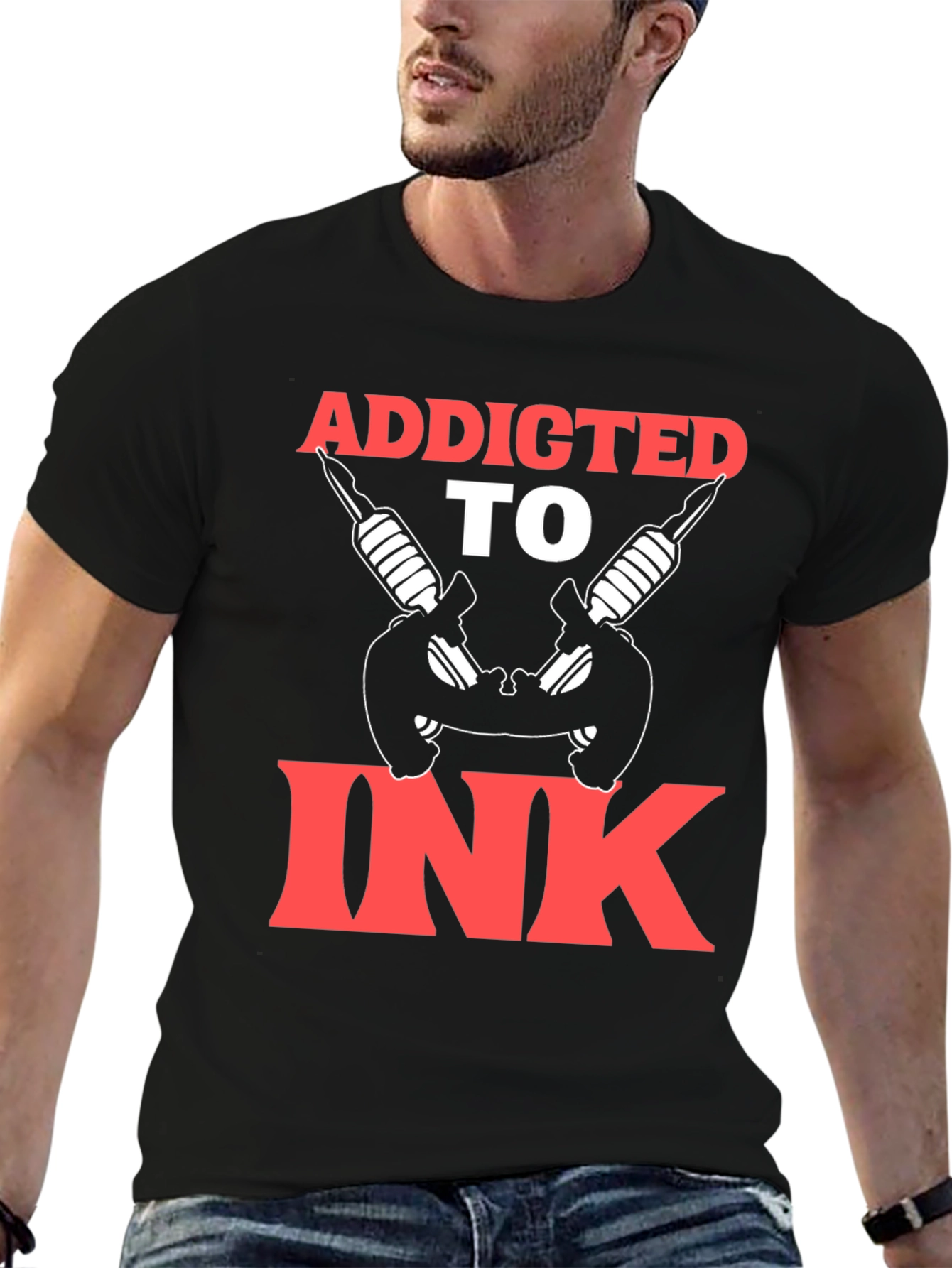 Addicted To Ink T-Shirt Tattoo Art Graphic Tee