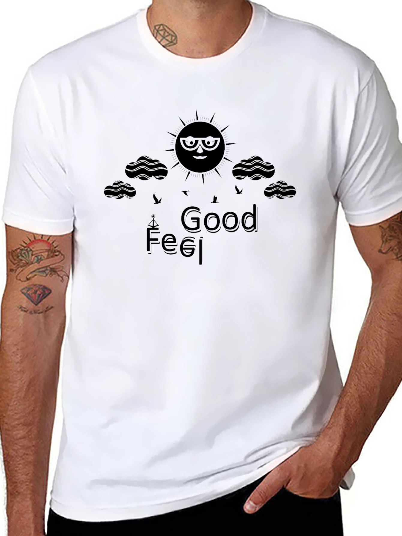 Good Feel Graphic T-Shirt - Sun & Clouds