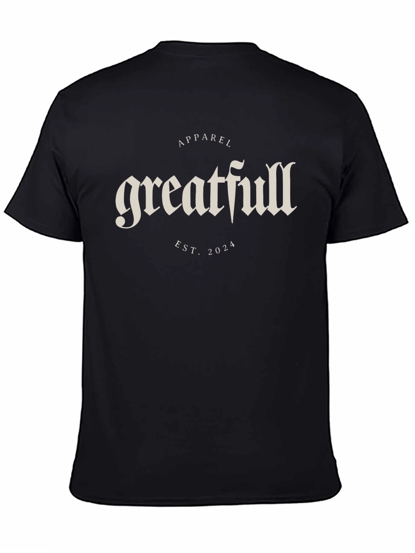 Greatfull Apparel Black T-Shirt Est. 2024