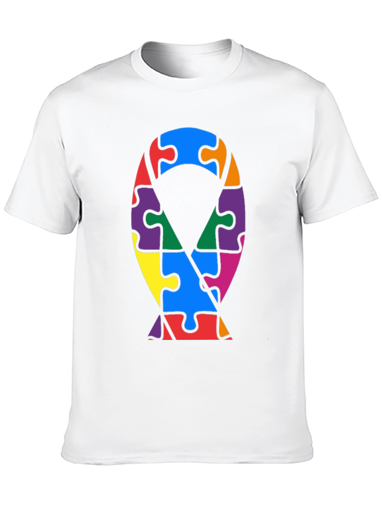 Autism Awareness Puzzle Ribbon T-Shirt