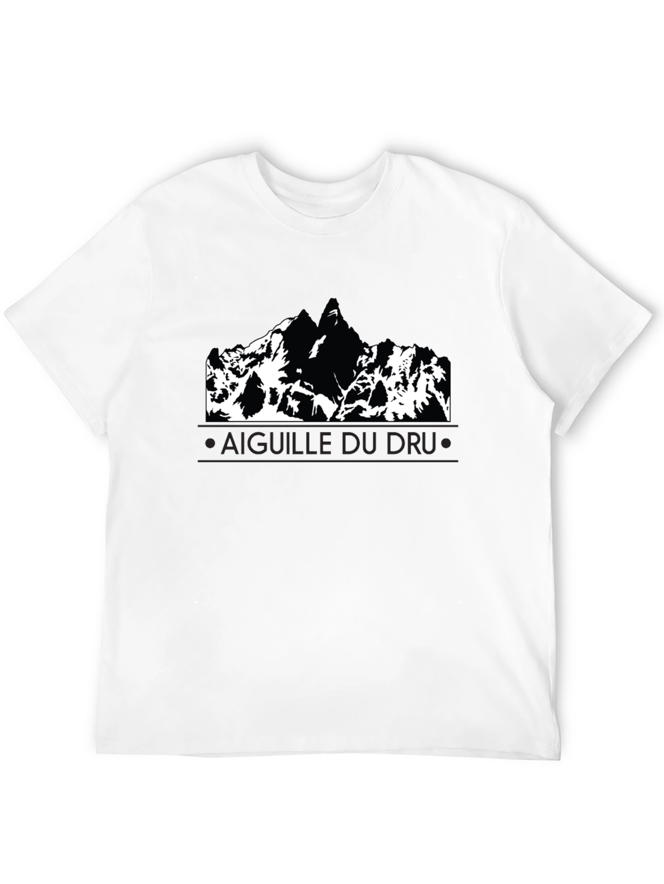Aiguille du Dru Mountain Black T-Shirt