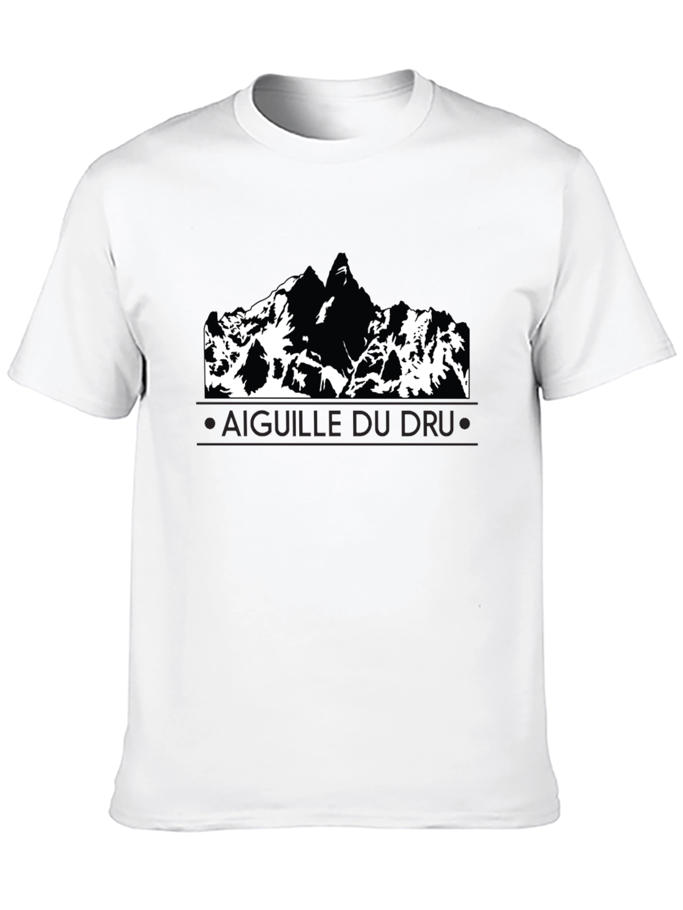 Aiguille du Dru Mountain Black T-Shirt