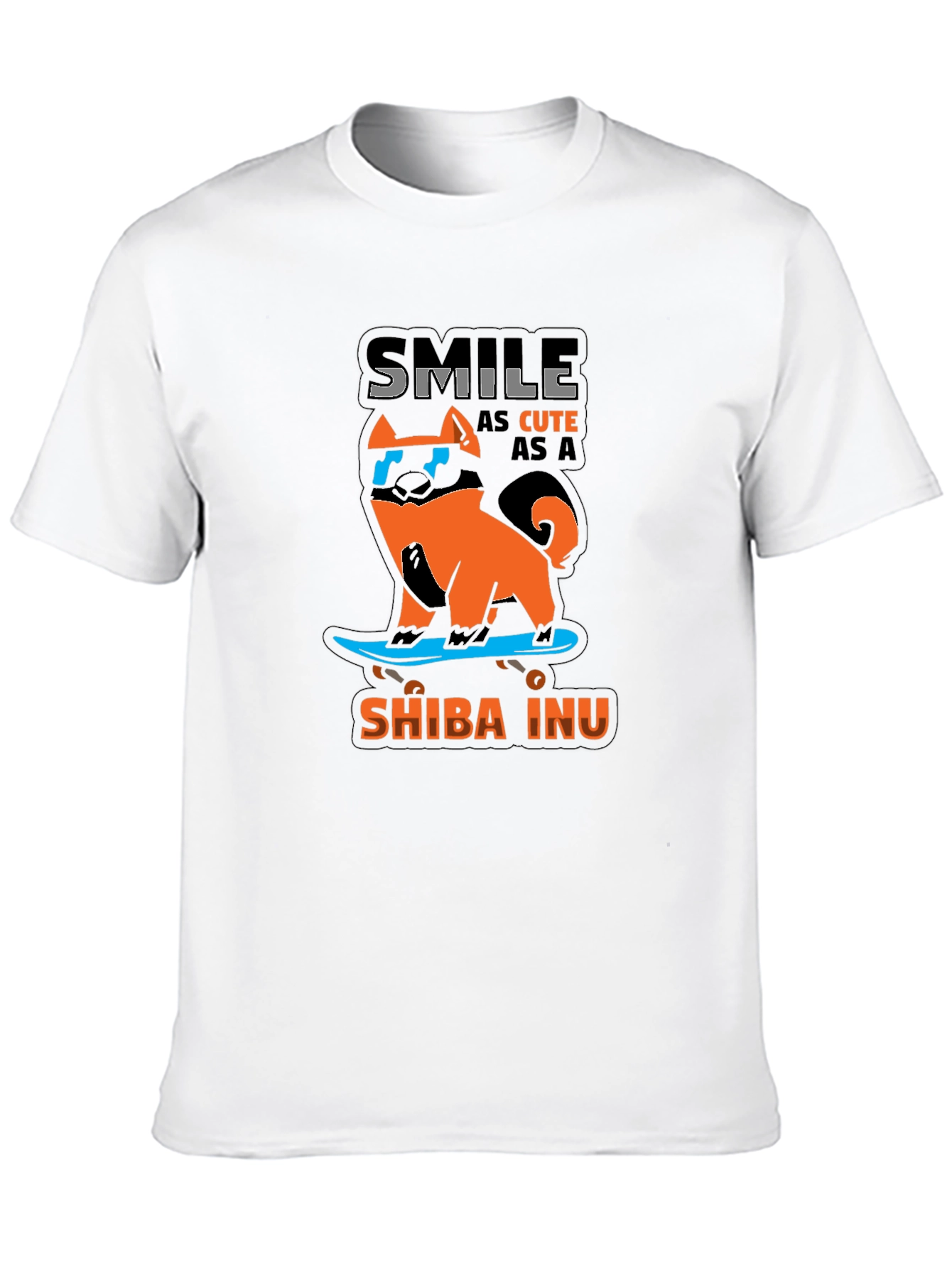 Shiba Inu Skateboard T-Shirt – Cute Dog Lover Tee
