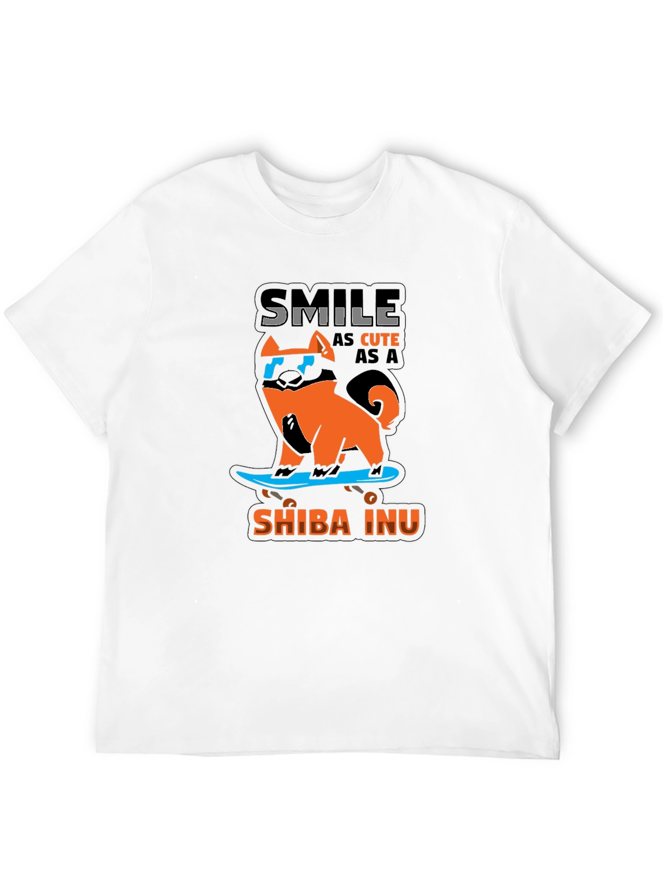 Shiba Inu Skateboard T-Shirt – Cute Dog Lover Tee