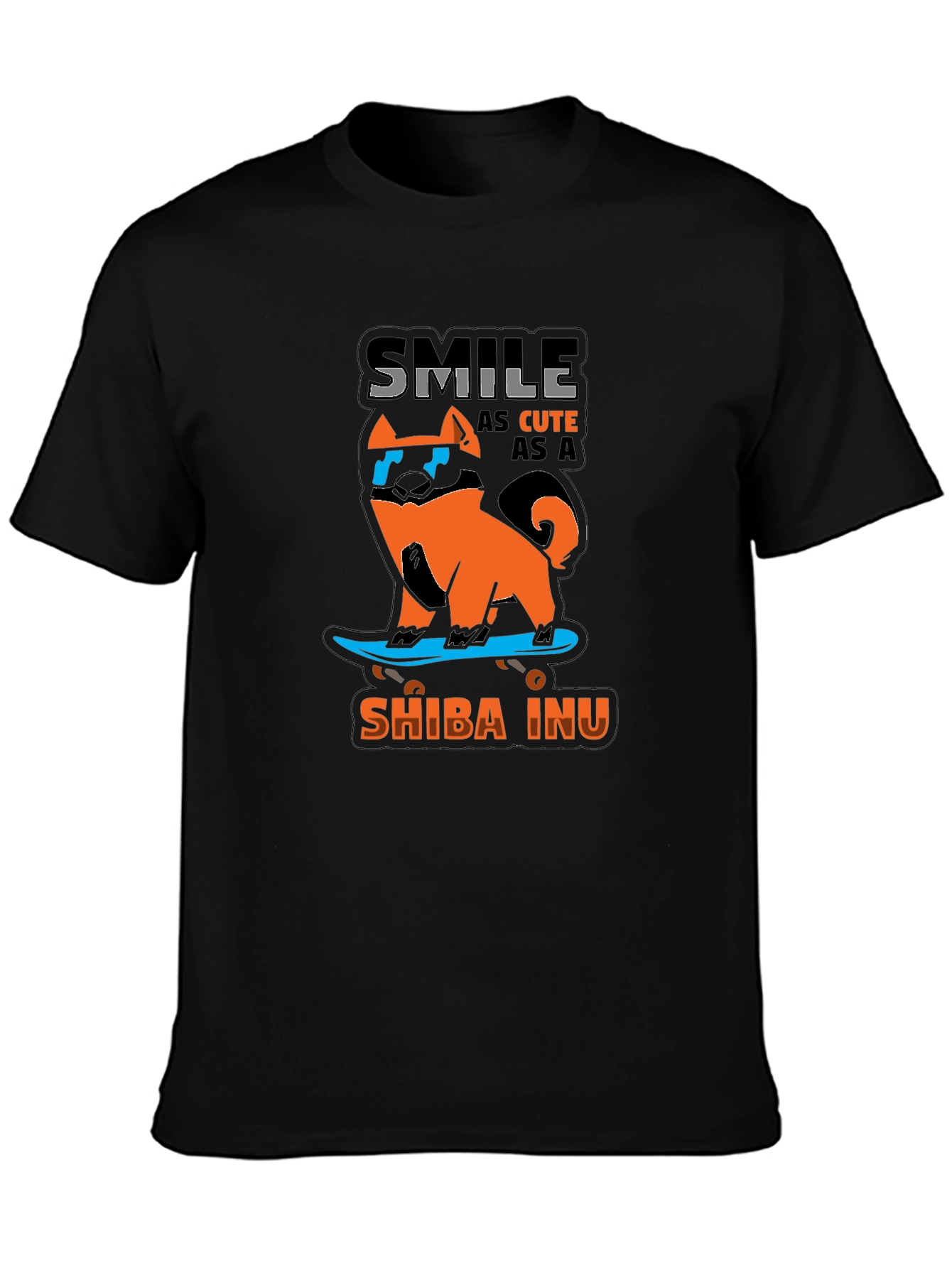 Shiba Inu Skateboard T-Shirt – Cute Dog Lover Tee