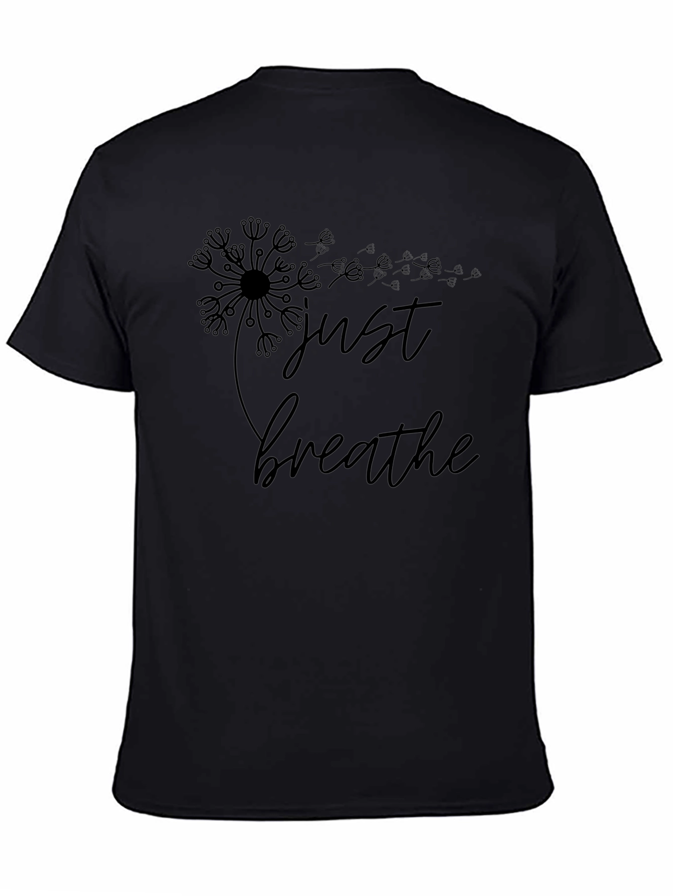 Just Breathe Black Graphic Tee