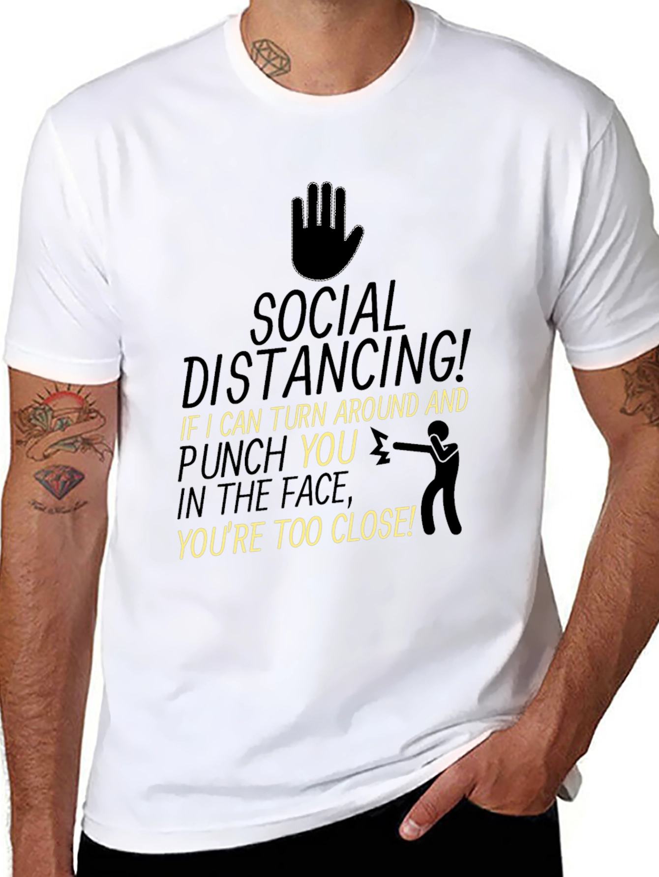 Social Distancing Punch Funny T-Shirt