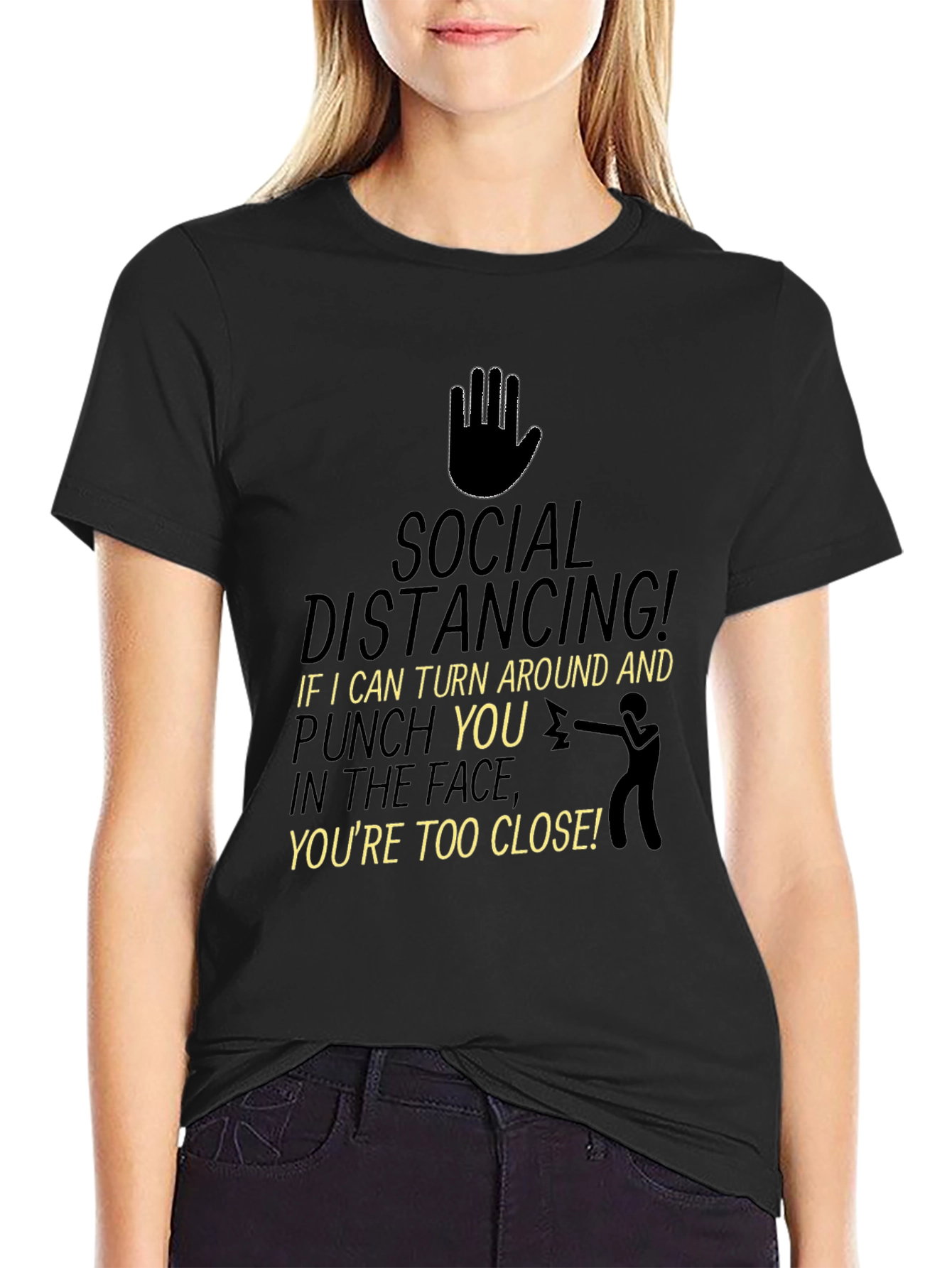 Social Distancing Punch Funny T-Shirt