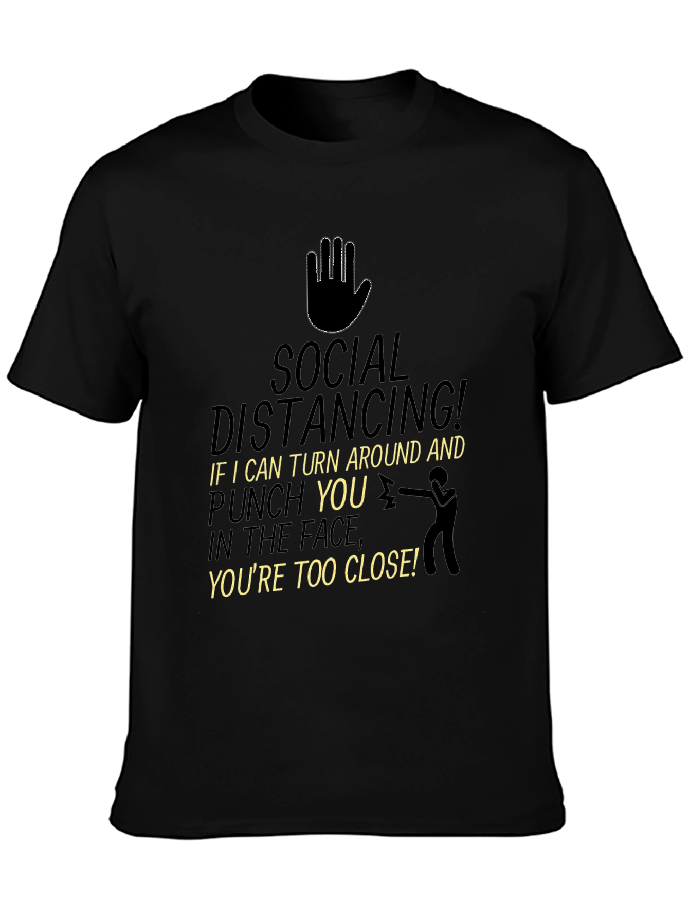 Social Distancing Punch Funny T-Shirt