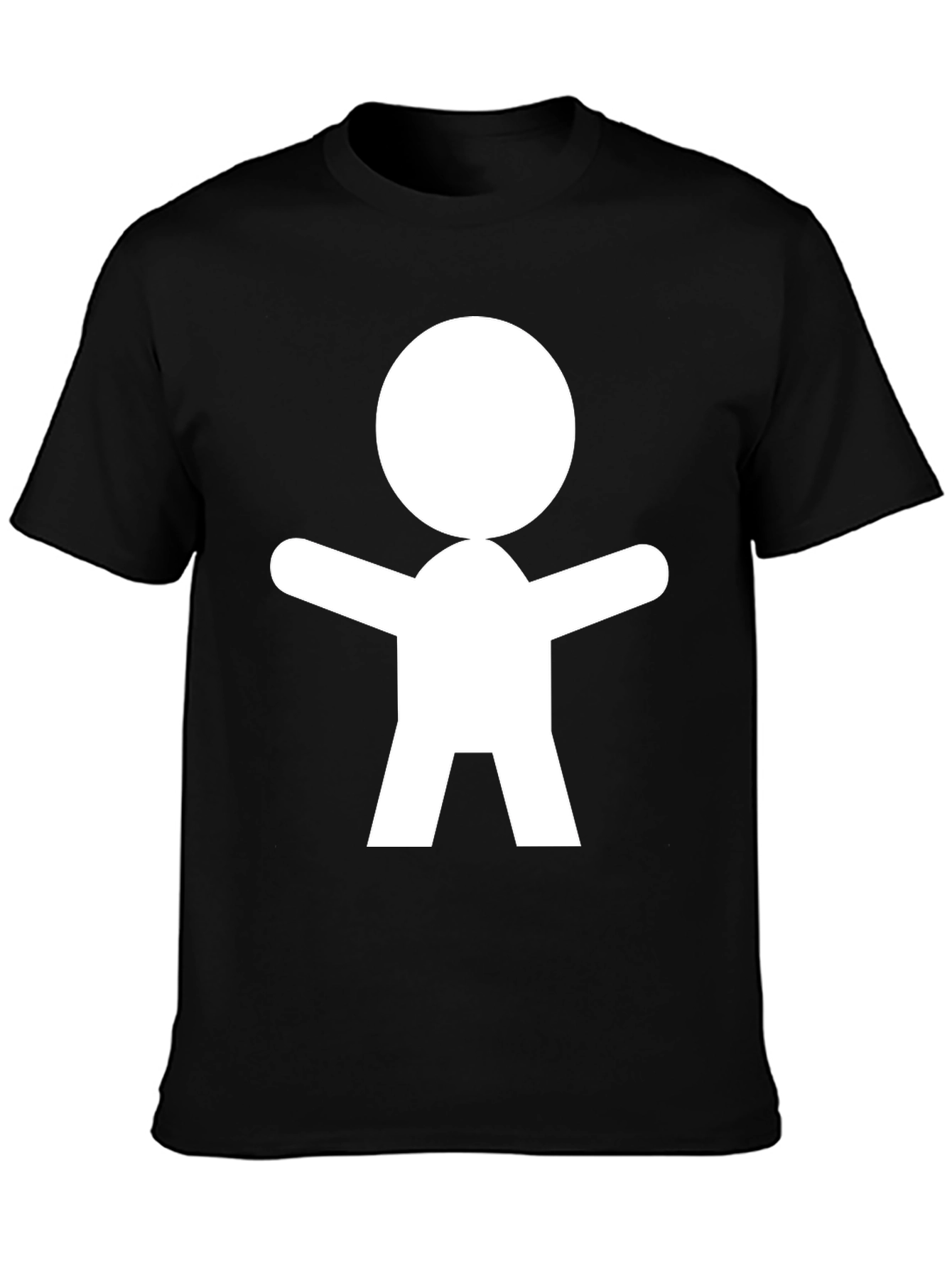Modern Graphic Tee - Circle Person Design