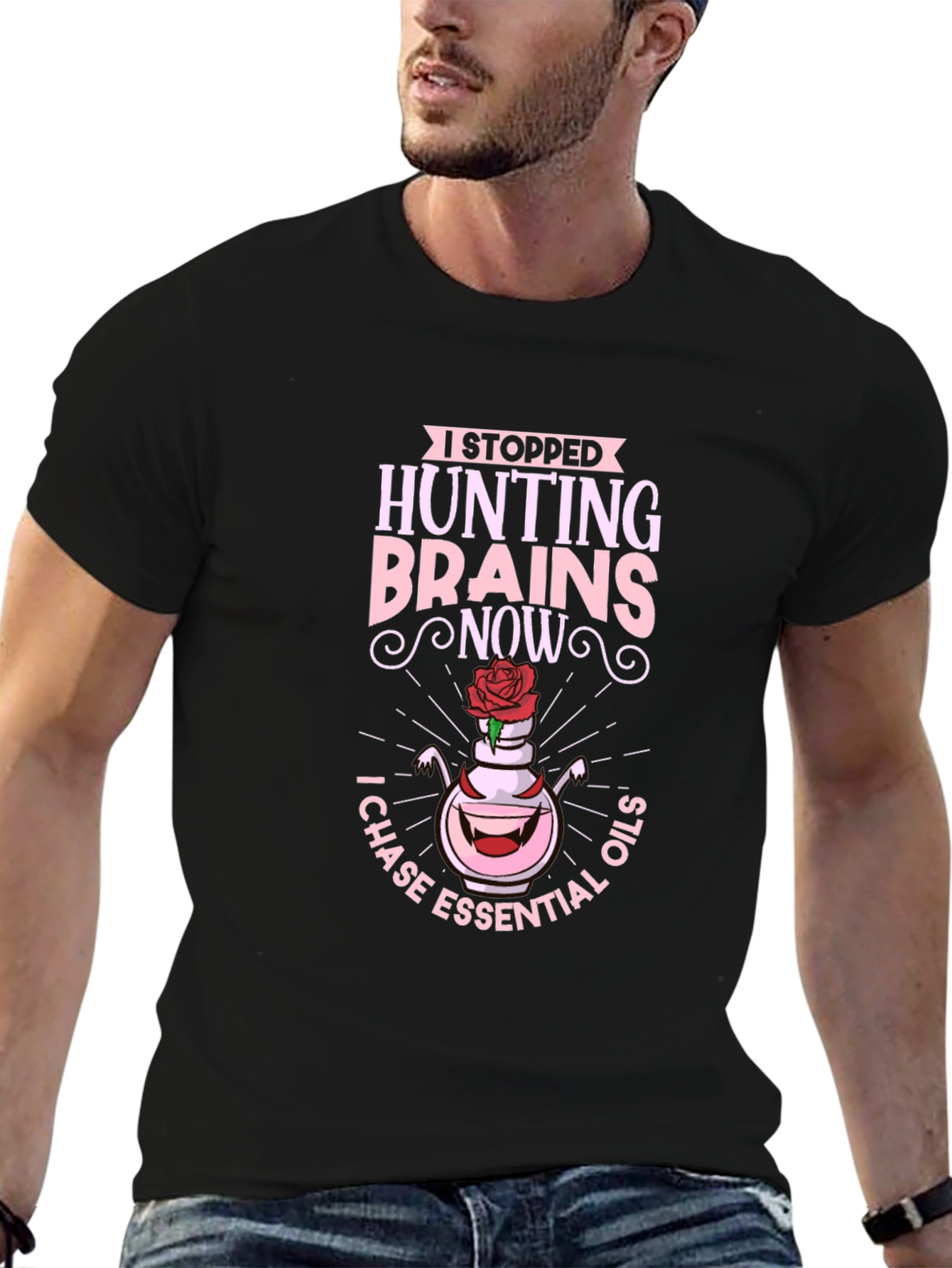 Hunting Brains Essential Oils Graphic T-Shirt