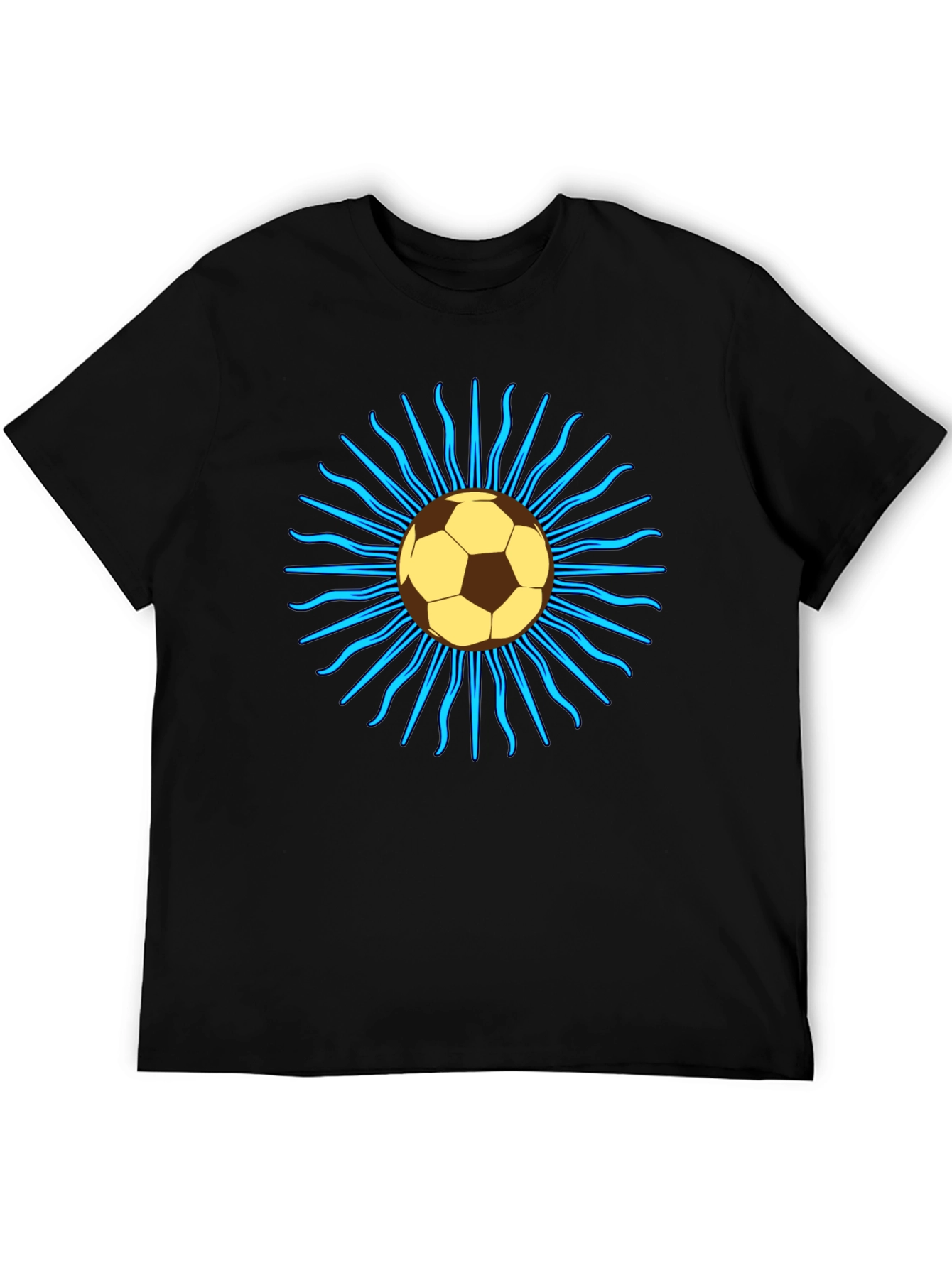 Soccer Ball Sun T-Shirt - Black