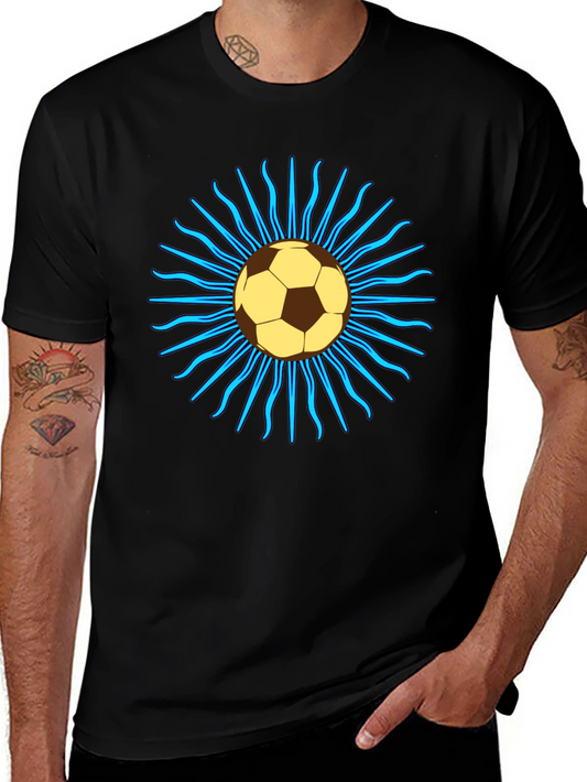 Soccer Ball Sun T-Shirt - Black
