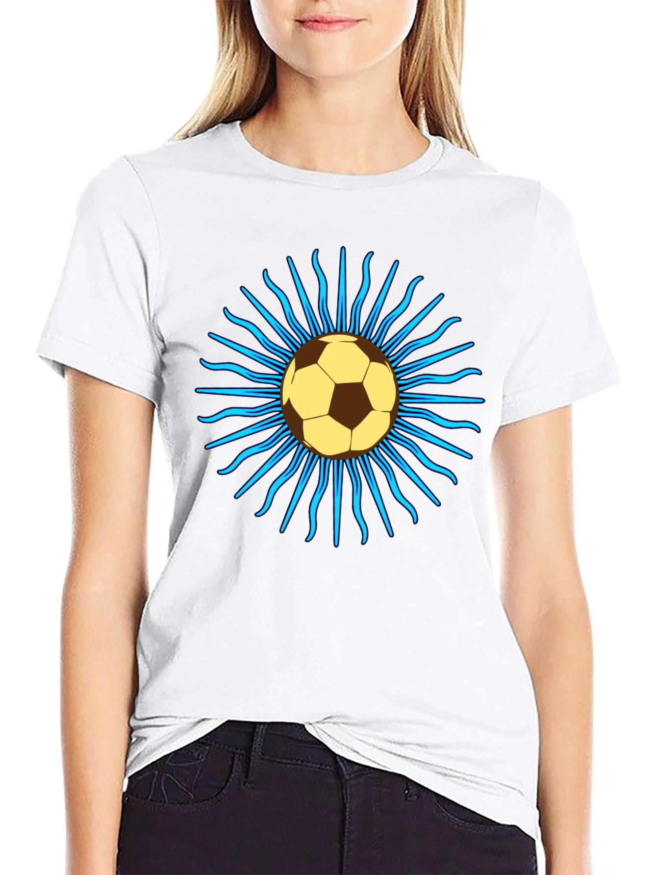 Soccer Ball Sun T-Shirt - Black